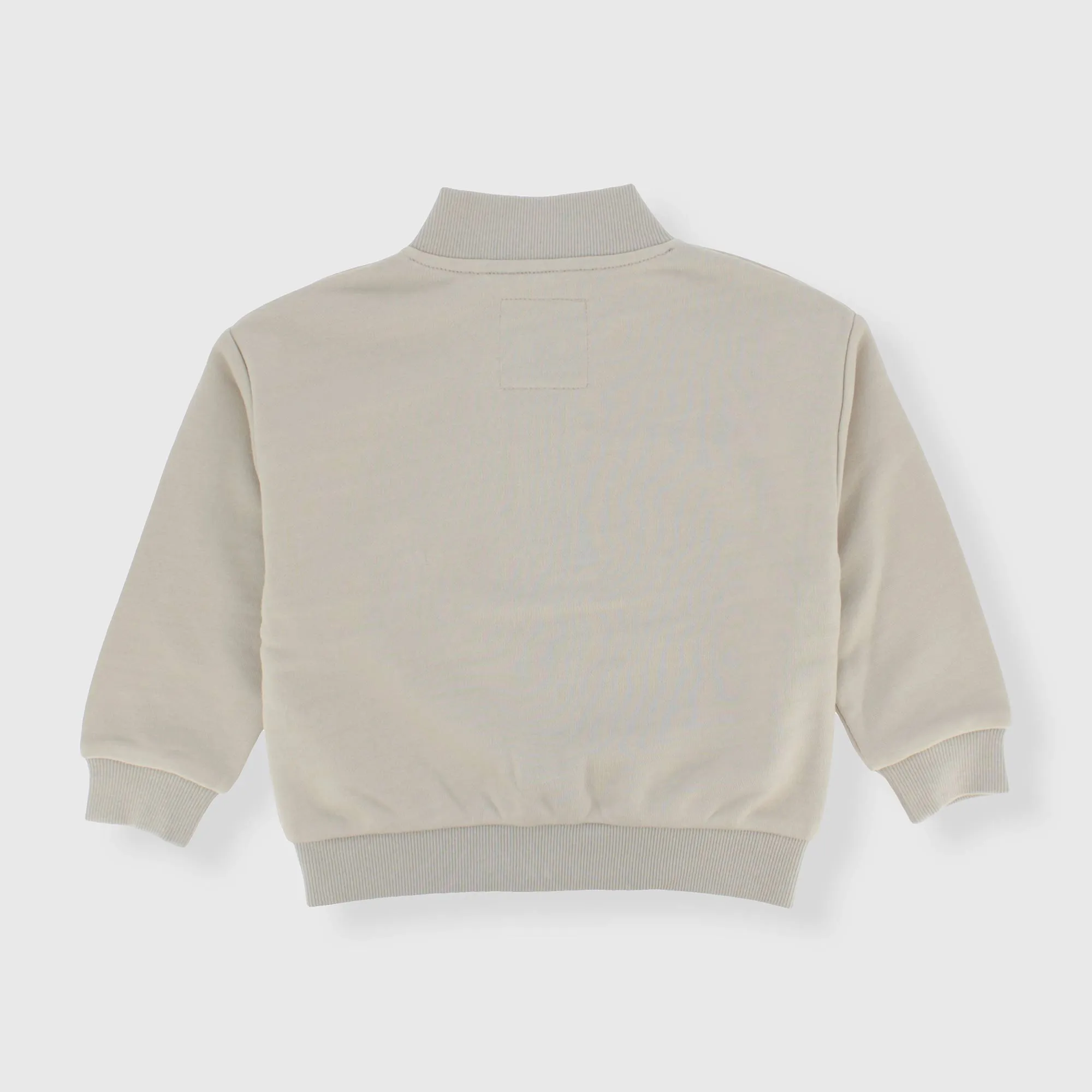 Felpa mezzo collo da bambino, GRIGIO            