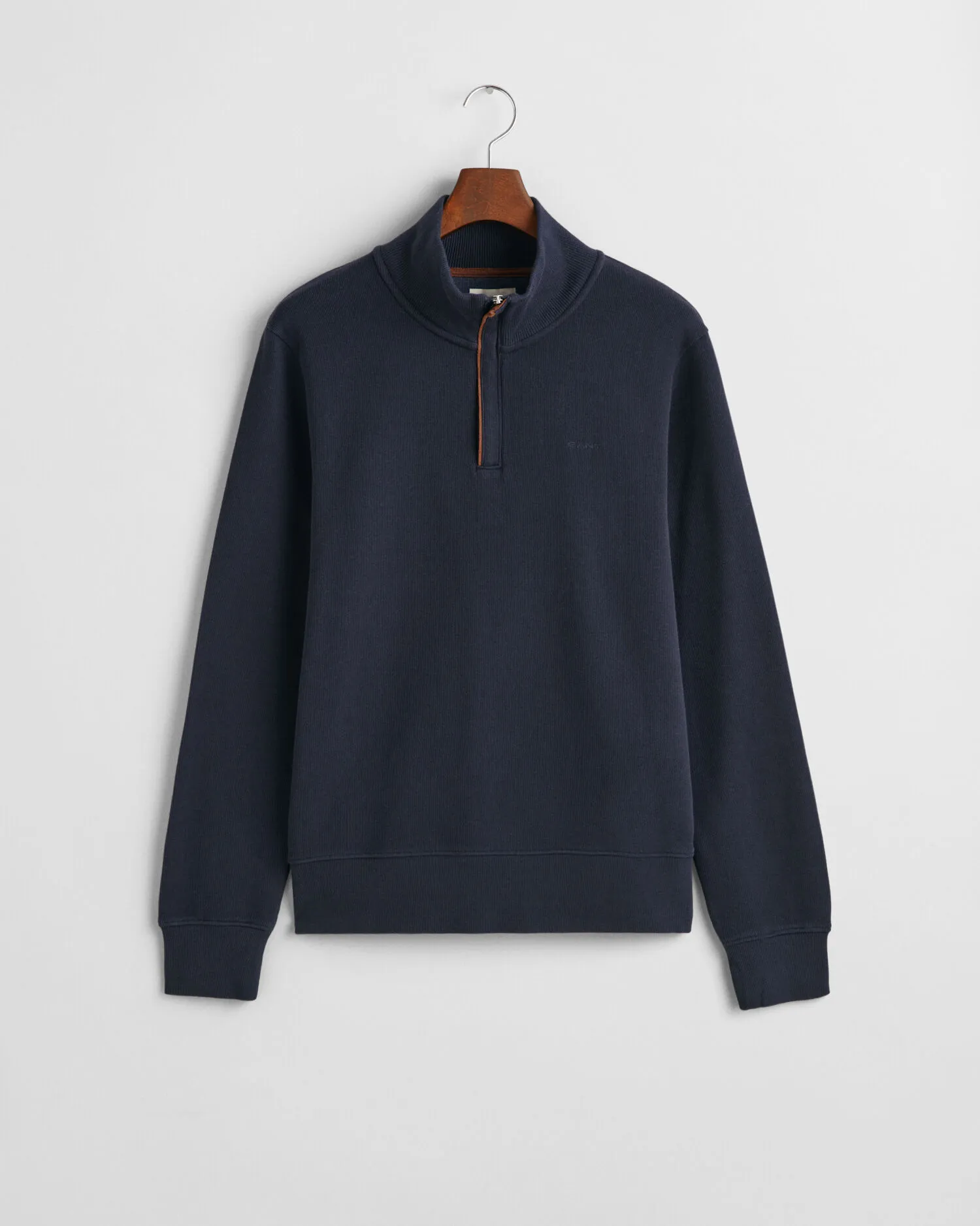 Felpa Sacker Rib con zip corta    
