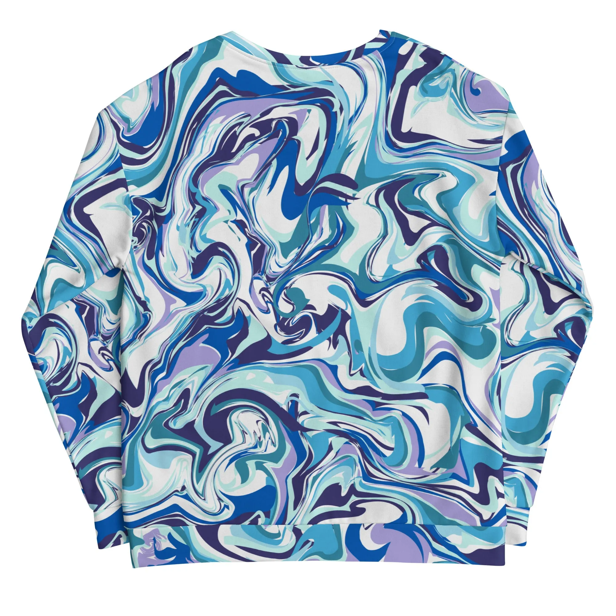 Felpa unisex con colore fluido azzurro