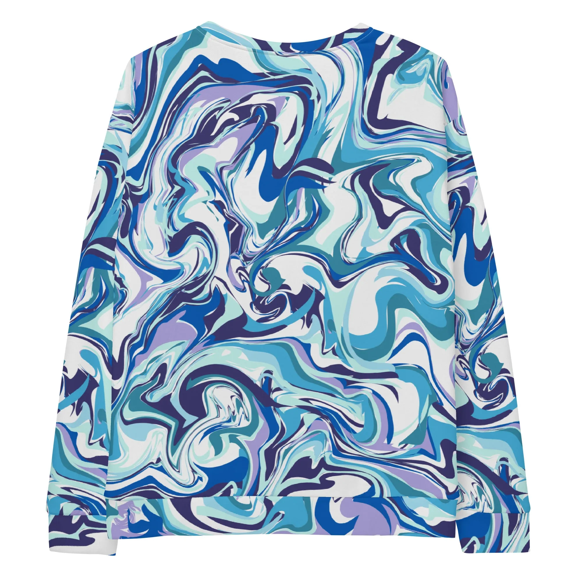 Felpa unisex con colore fluido azzurro