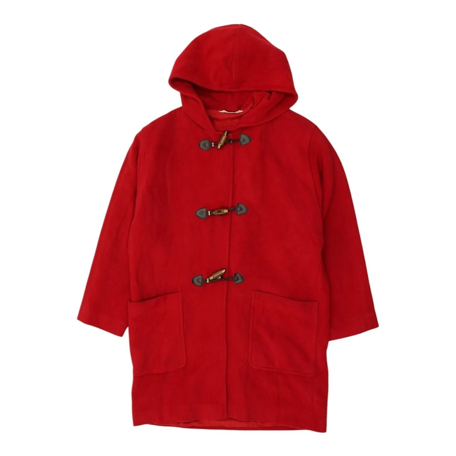 Franco Ancona Womens Red Hooded Duffle Coat | Vintage Designer Winter Jacket