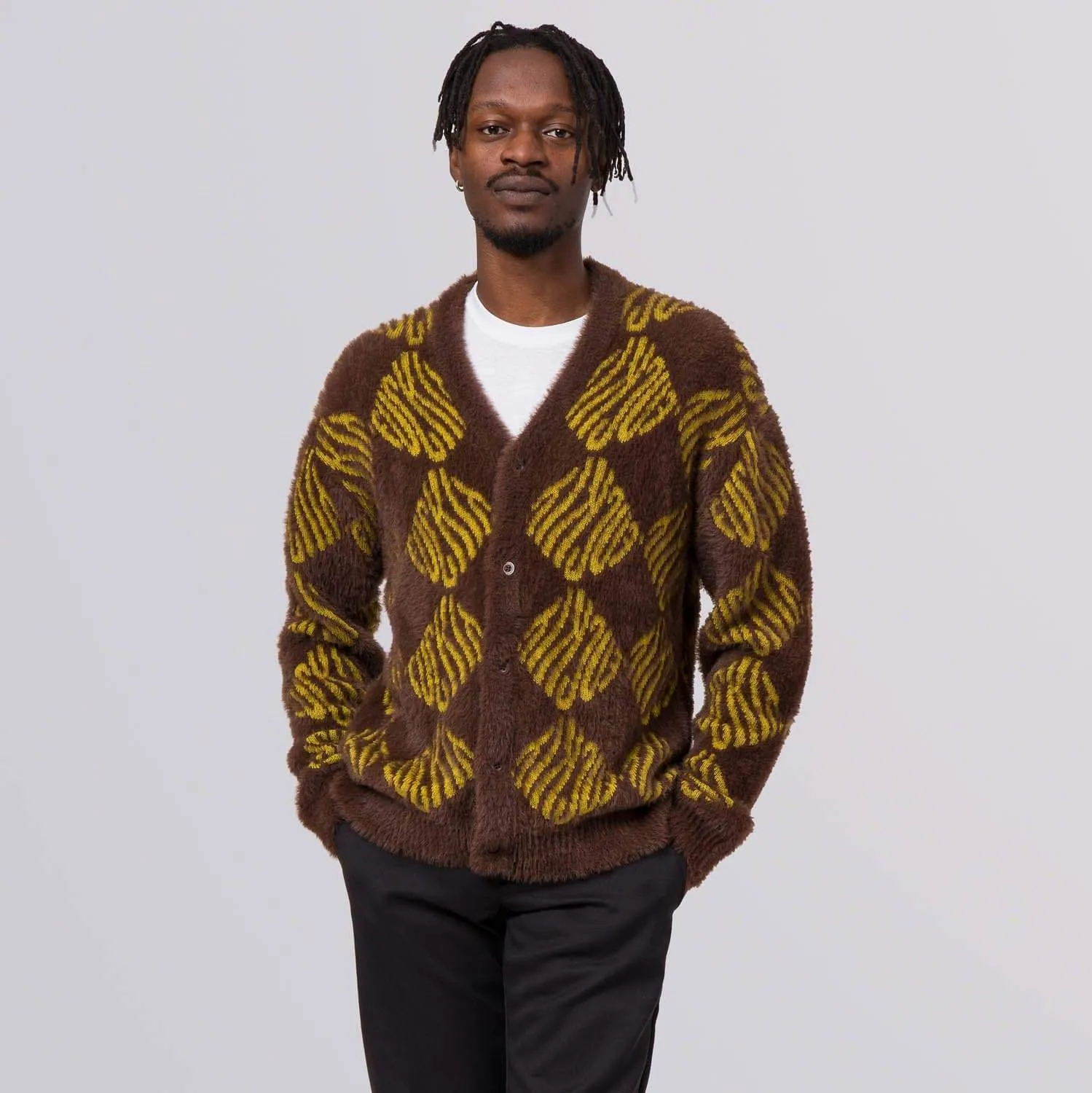 FUCK IT CARDIGAN - CHOCOLATE BROWN