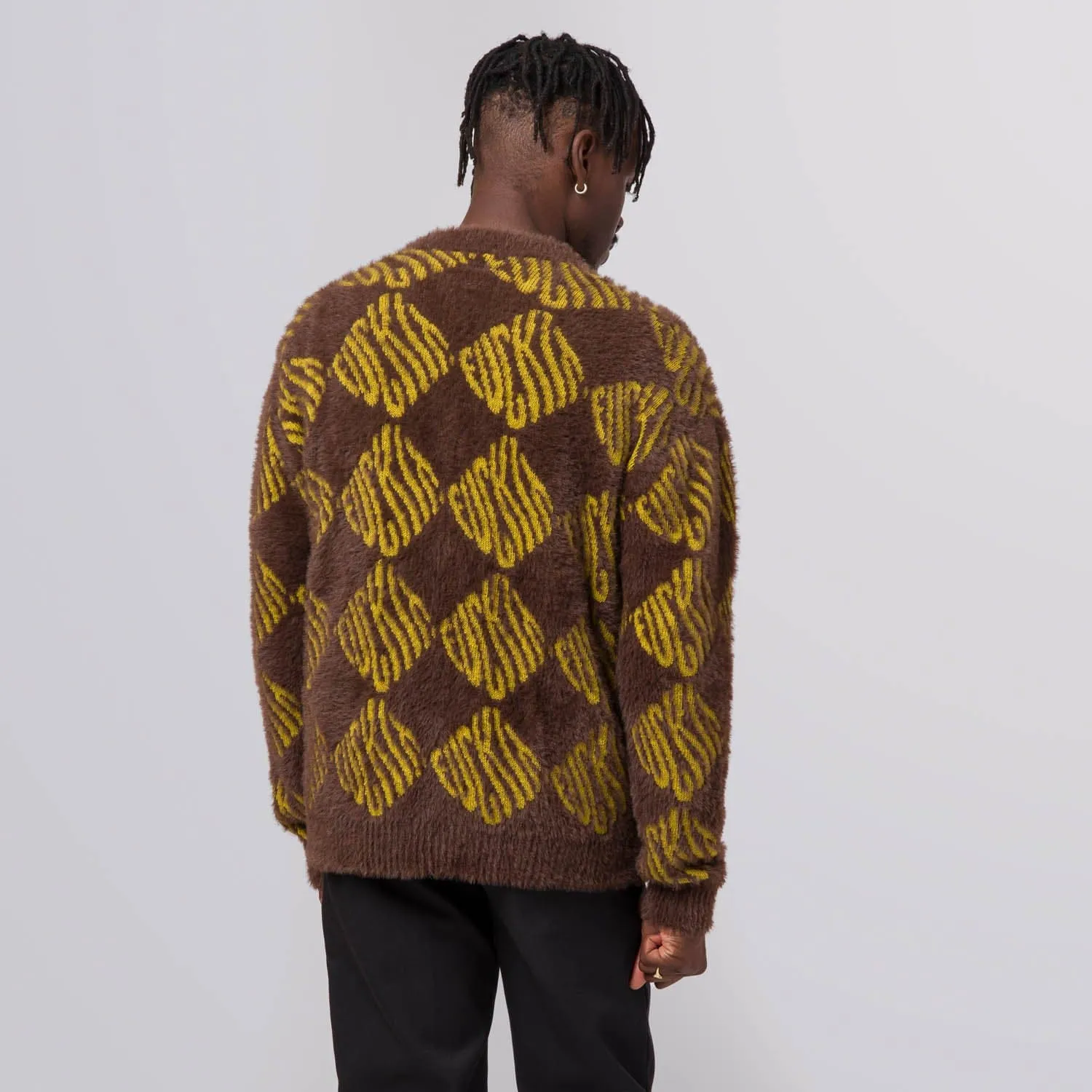 FUCK IT CARDIGAN - CHOCOLATE BROWN