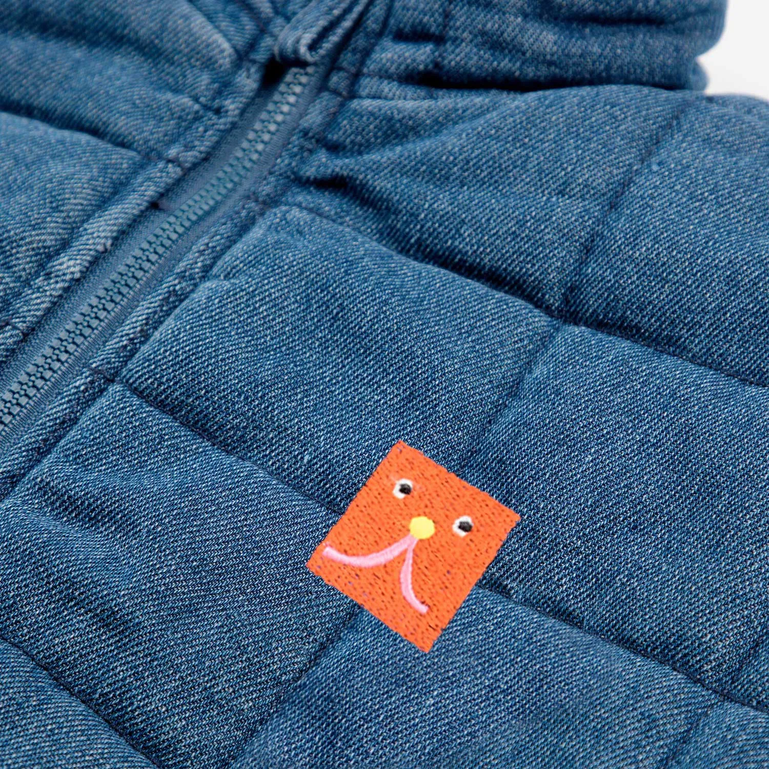 Funny Face denim quilted jacket
