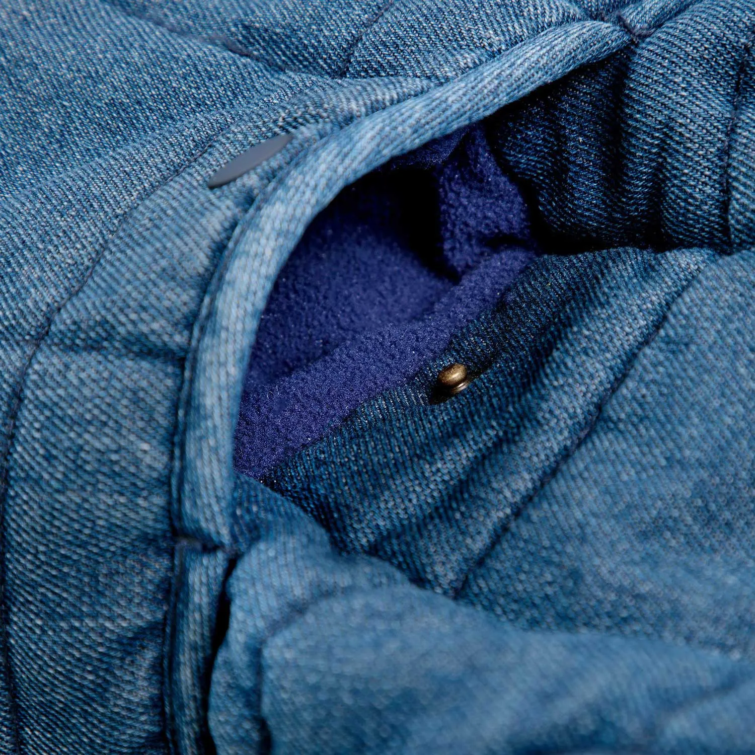 Funny Face denim quilted jacket