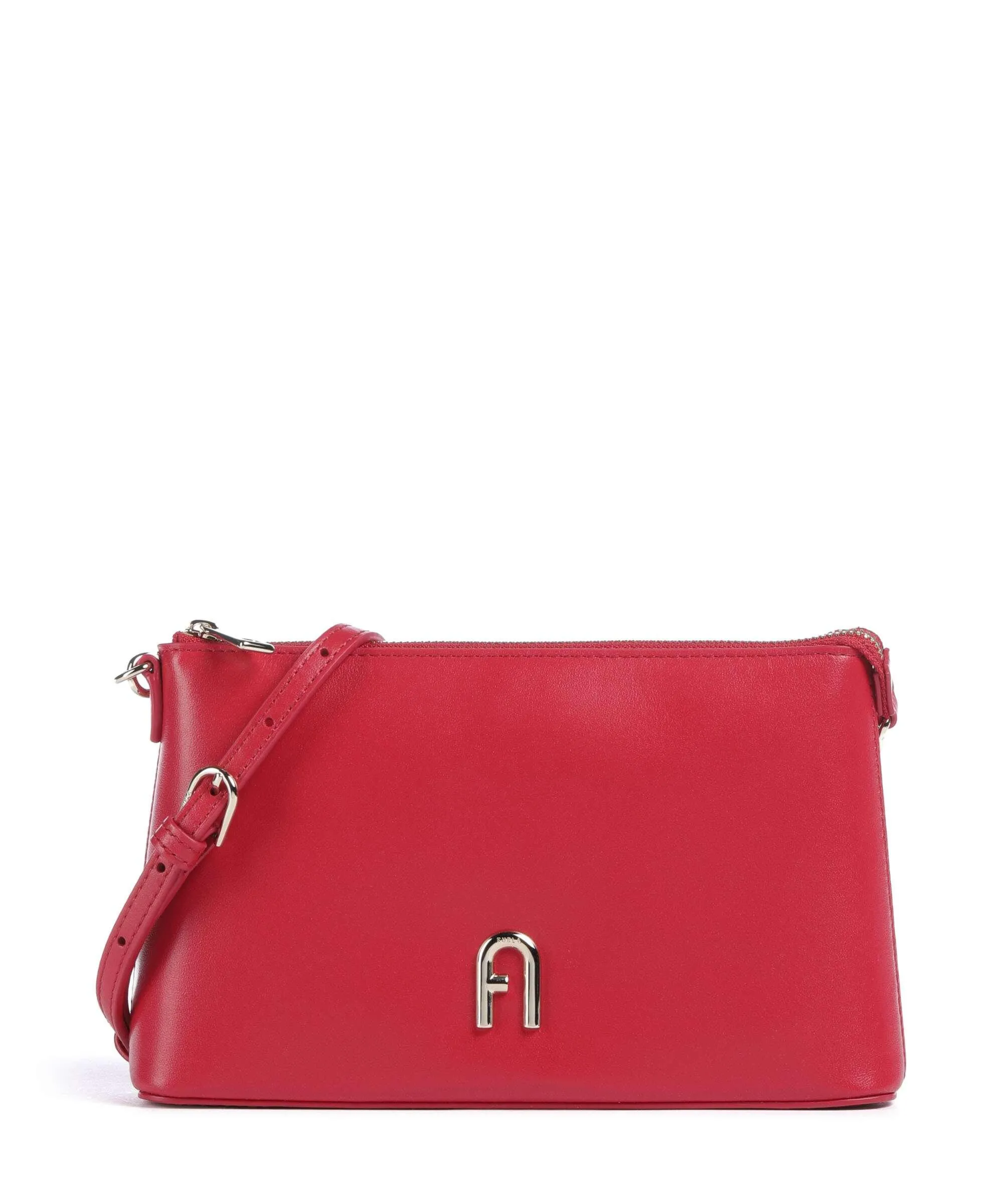  Furla Diamante Mini Borsa a tracolla pelle a grana fine rosso  