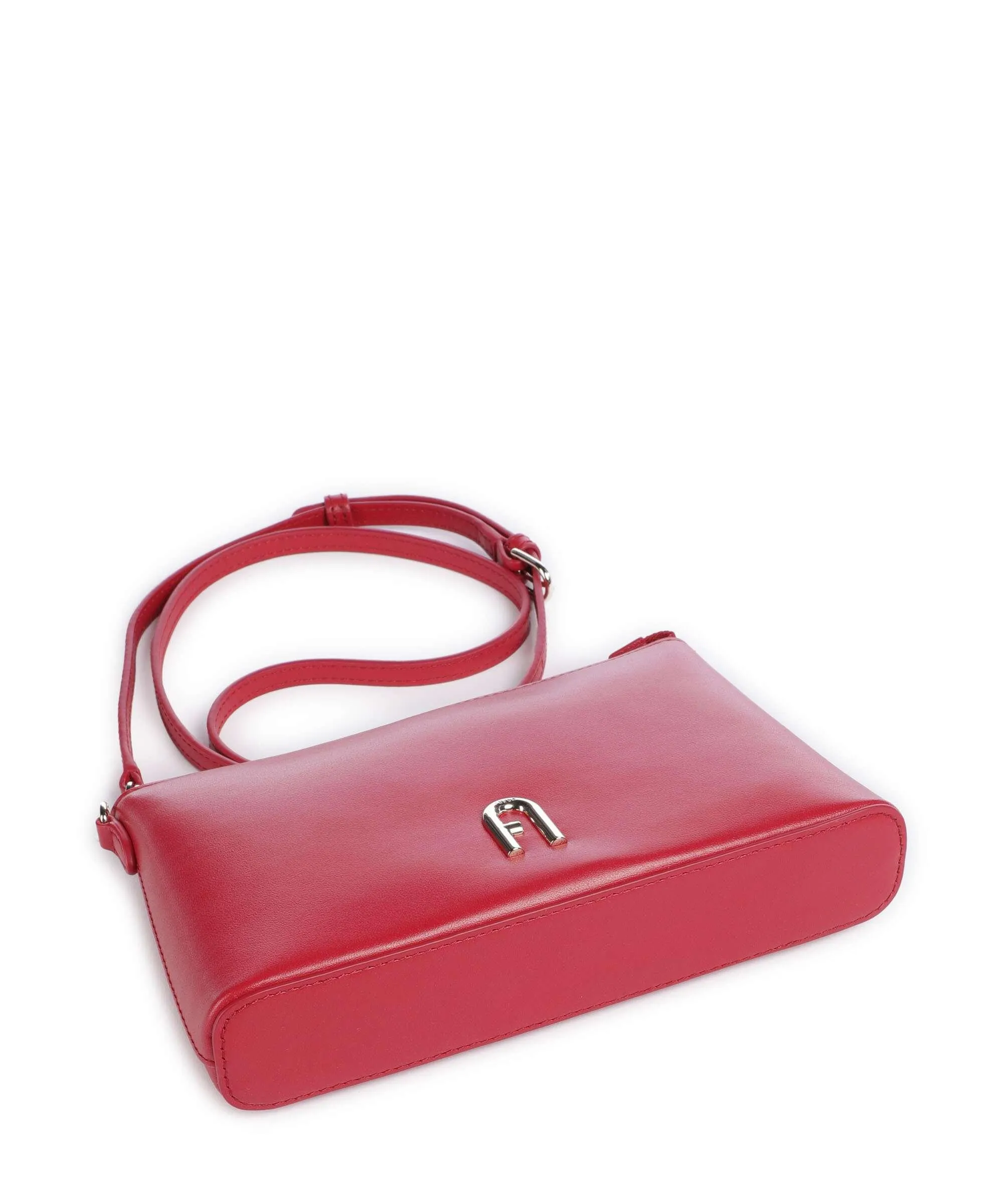  Furla Diamante Mini Borsa a tracolla pelle a grana fine rosso  