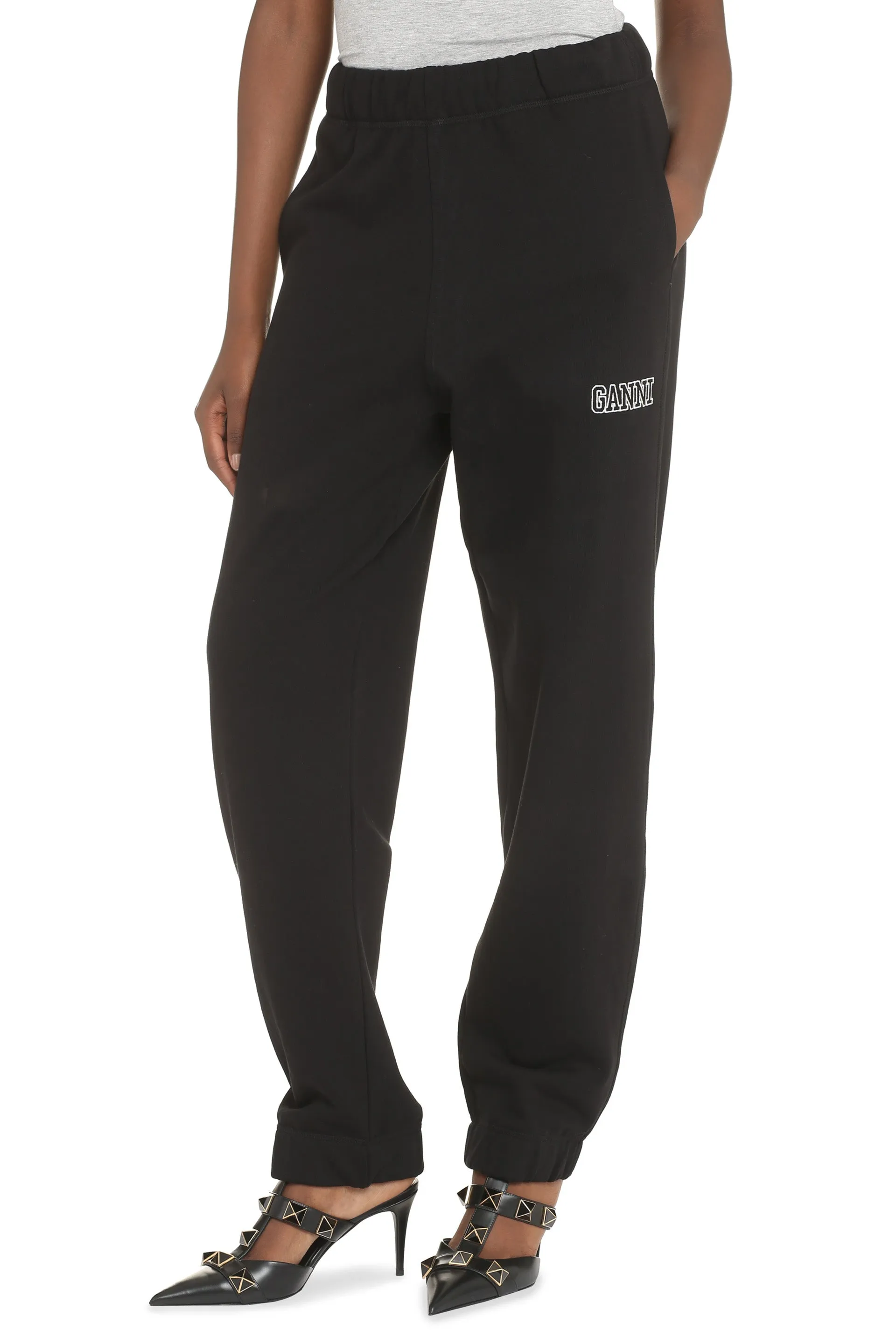 GANNI Pantaloni in felpa con logo