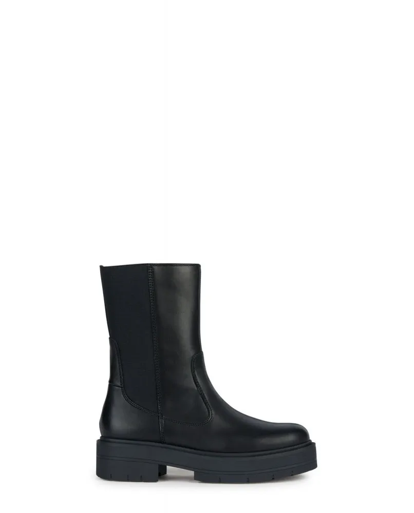 GEOX SPHERICA D36VDK tronchetto stivaletti boots nero pelle