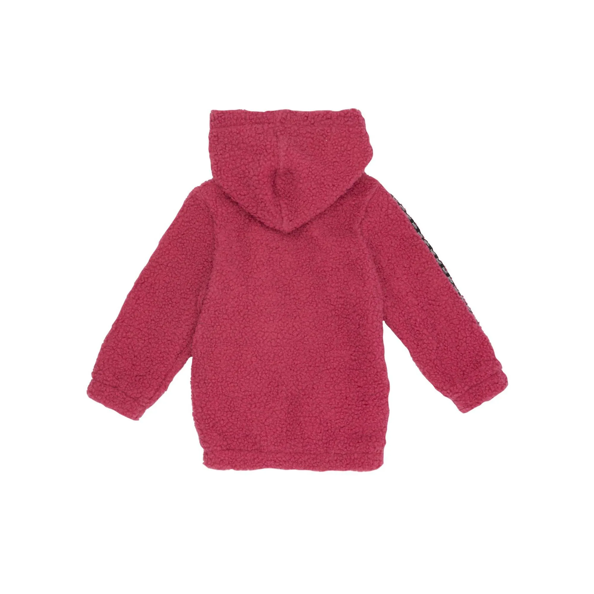Giacca con cappuccio in sherpa Leone bambina Pink Girl