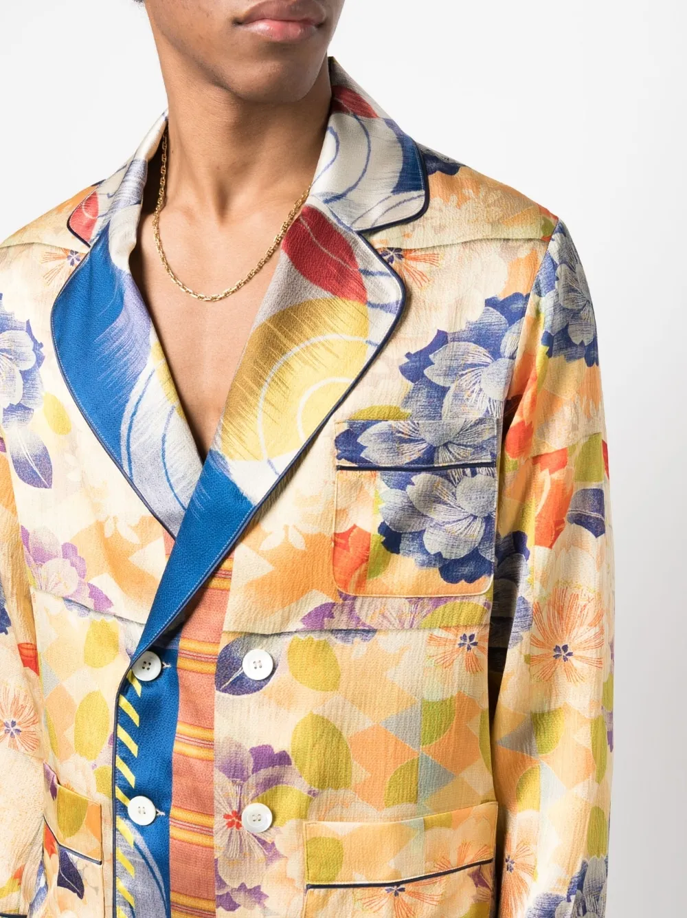 giacca con stampa fiori