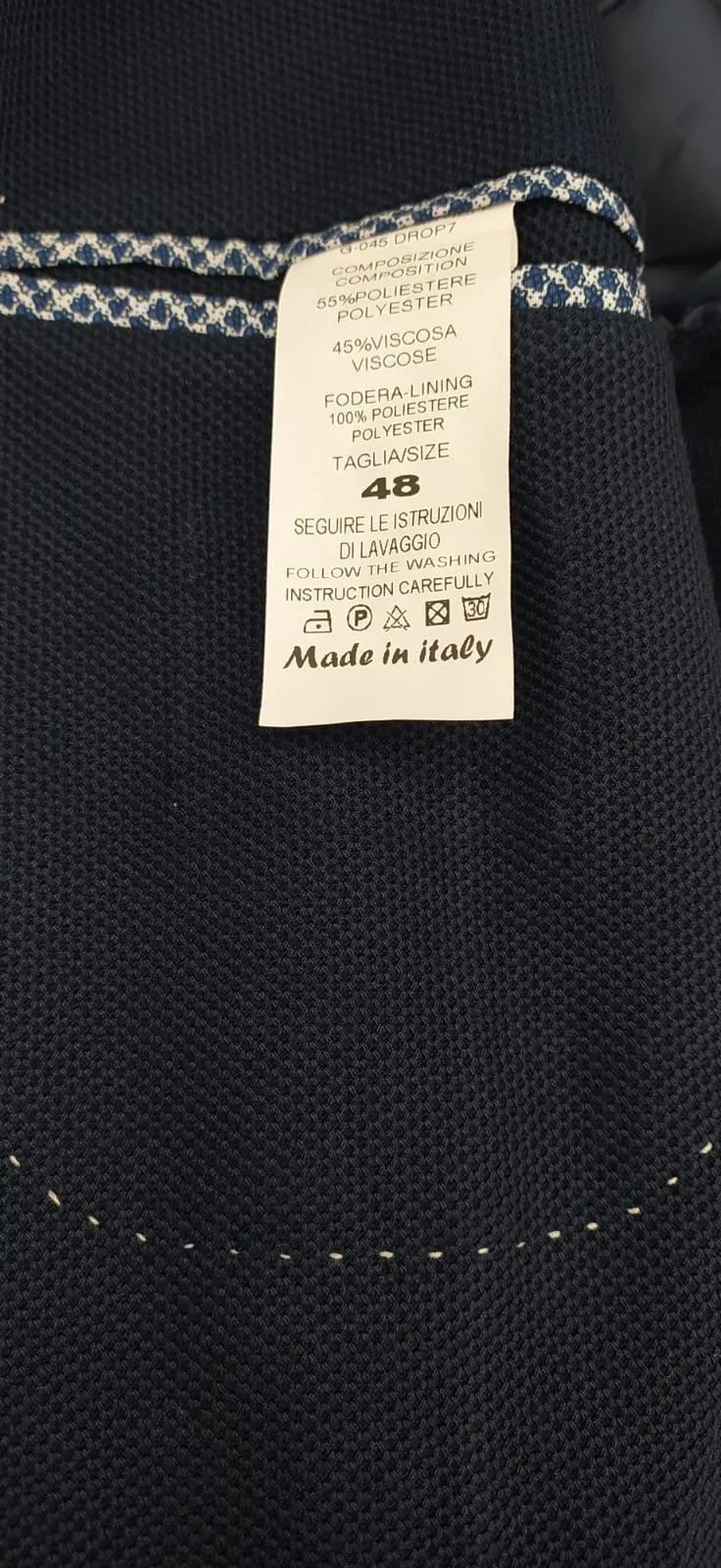 Giacca framer informale blu sfoderata slim fit