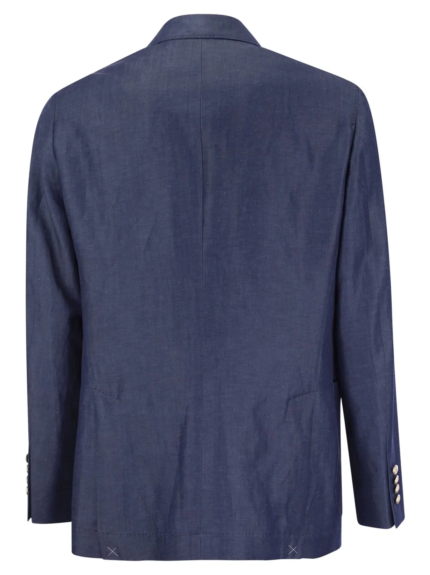 Giacca un petto e mezzo in twill di lana e lino