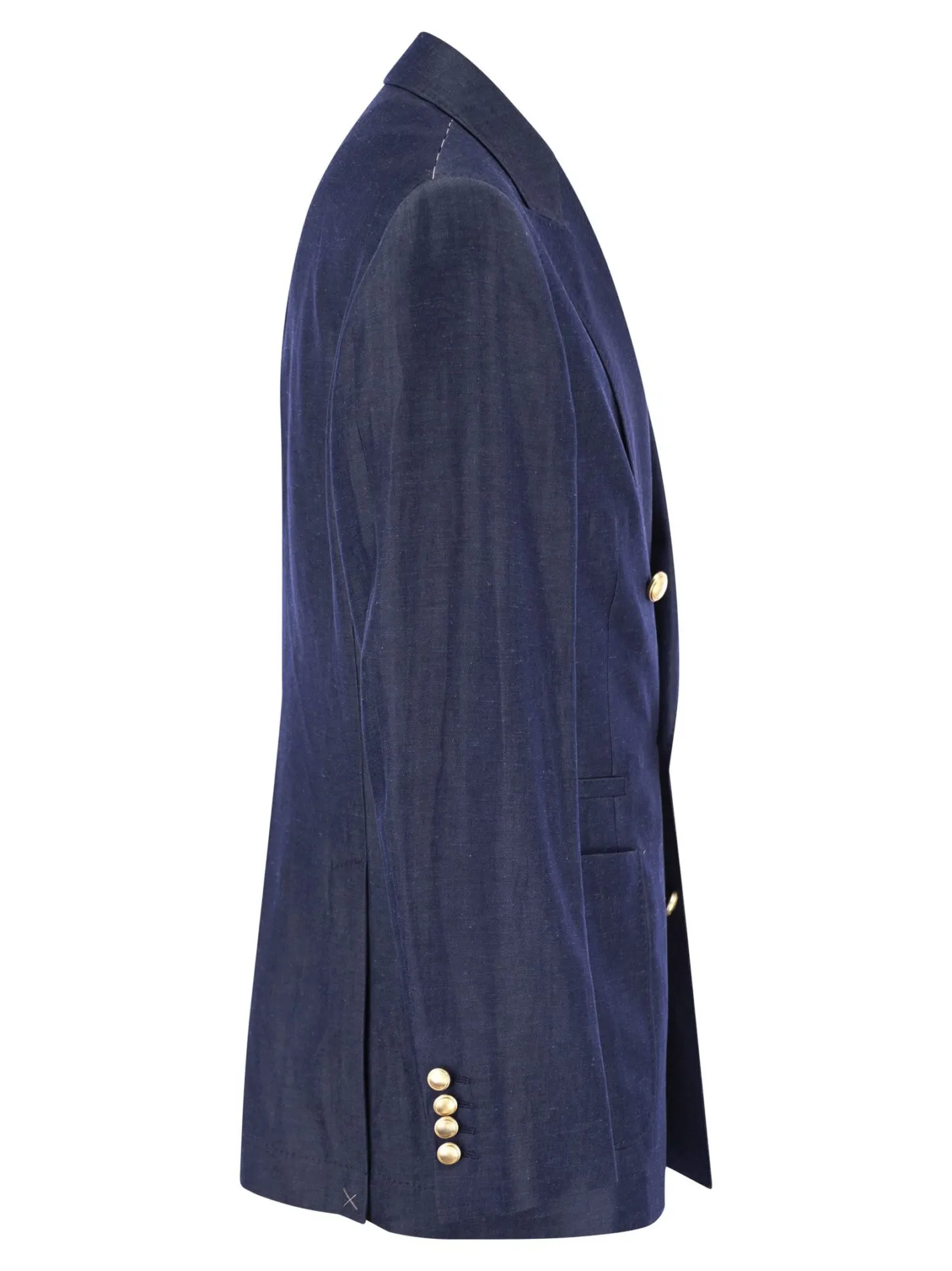 Giacca un petto e mezzo in twill di lana e lino