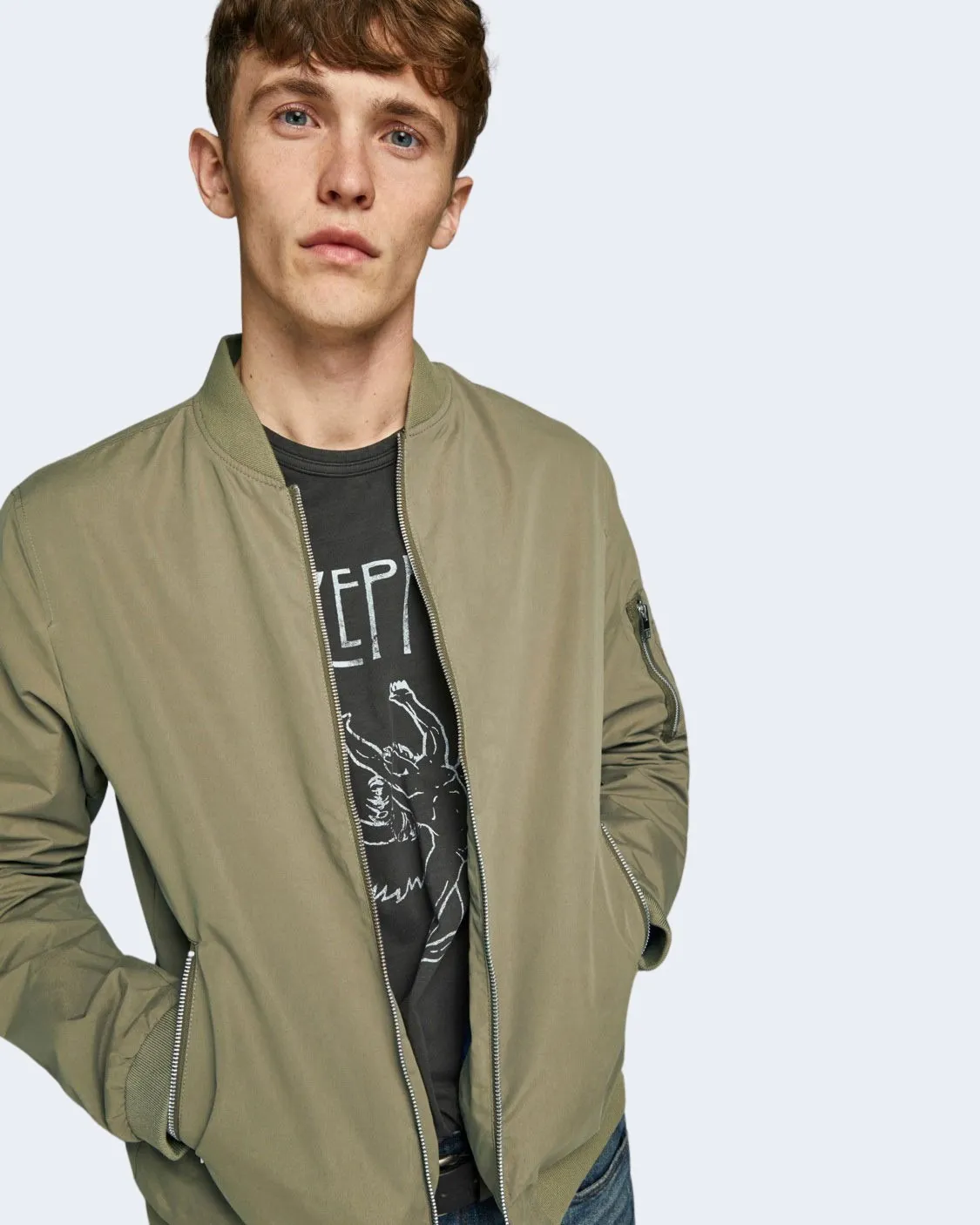 Giacchetto Jack Jones JJERUSH BOMBER NOOS Verde Oliva