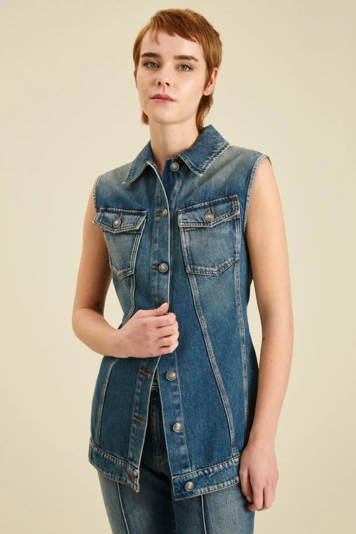 Gilet in denim