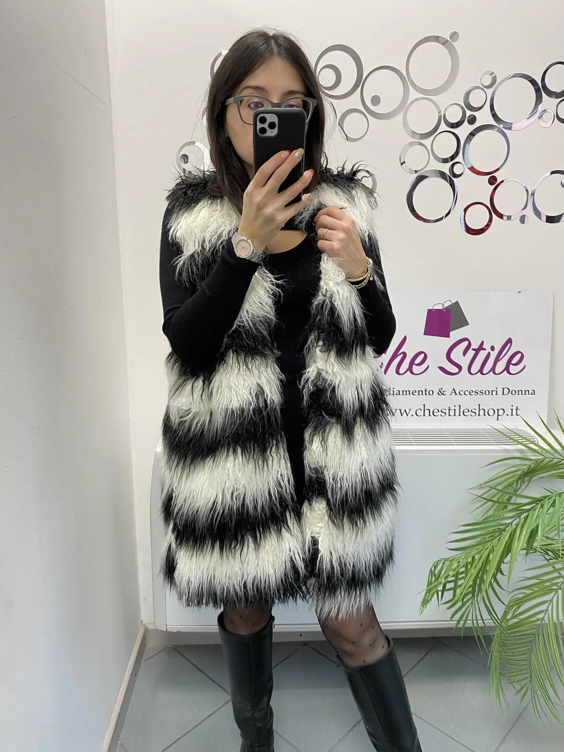 Gilet in eco pelliccia