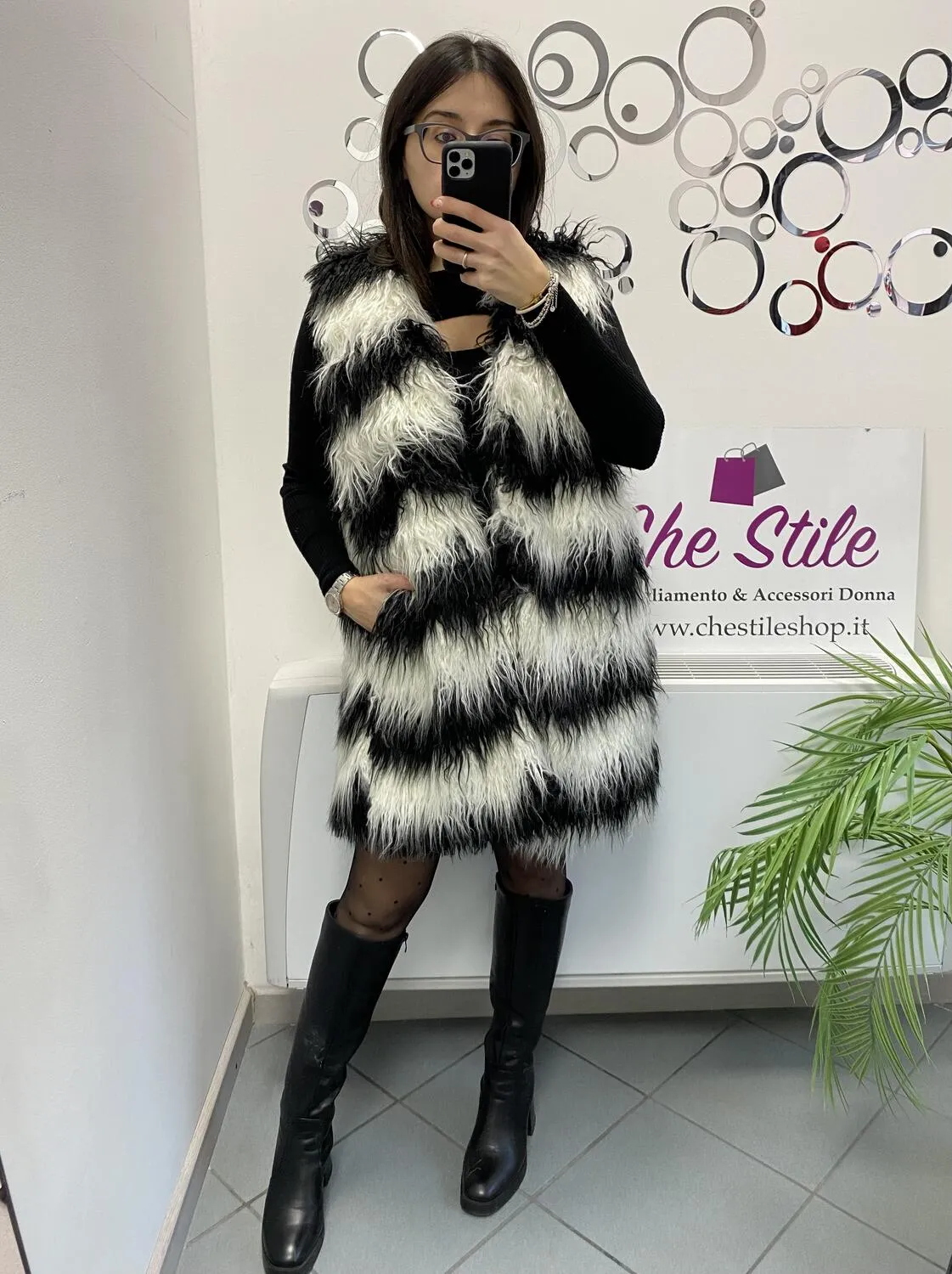 Gilet in eco pelliccia