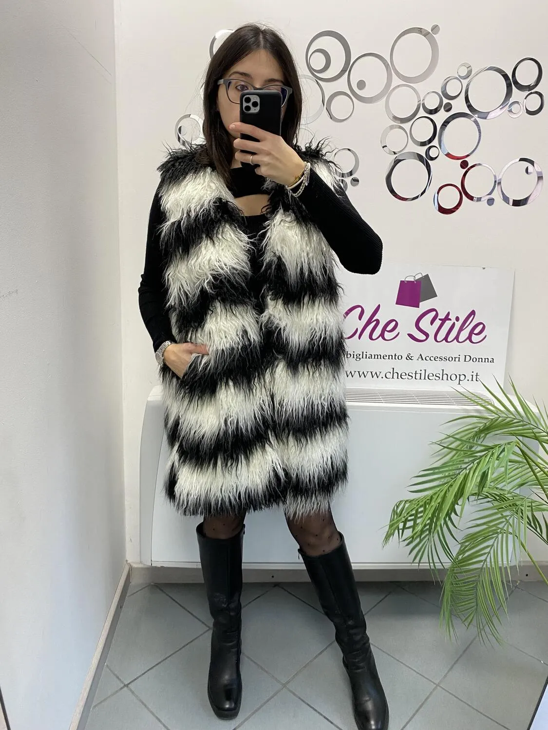 Gilet in eco pelliccia