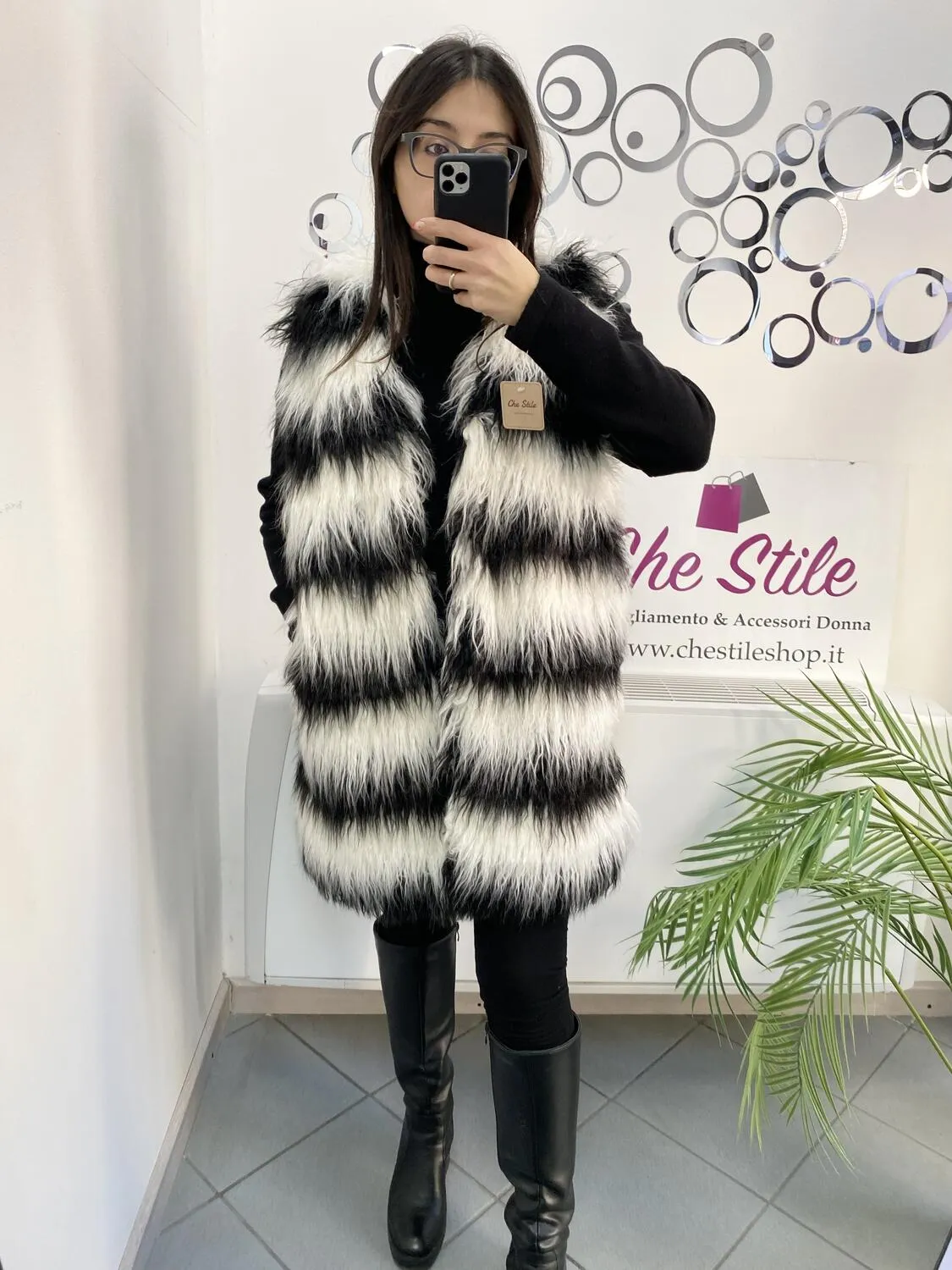 Gilet in eco pelliccia