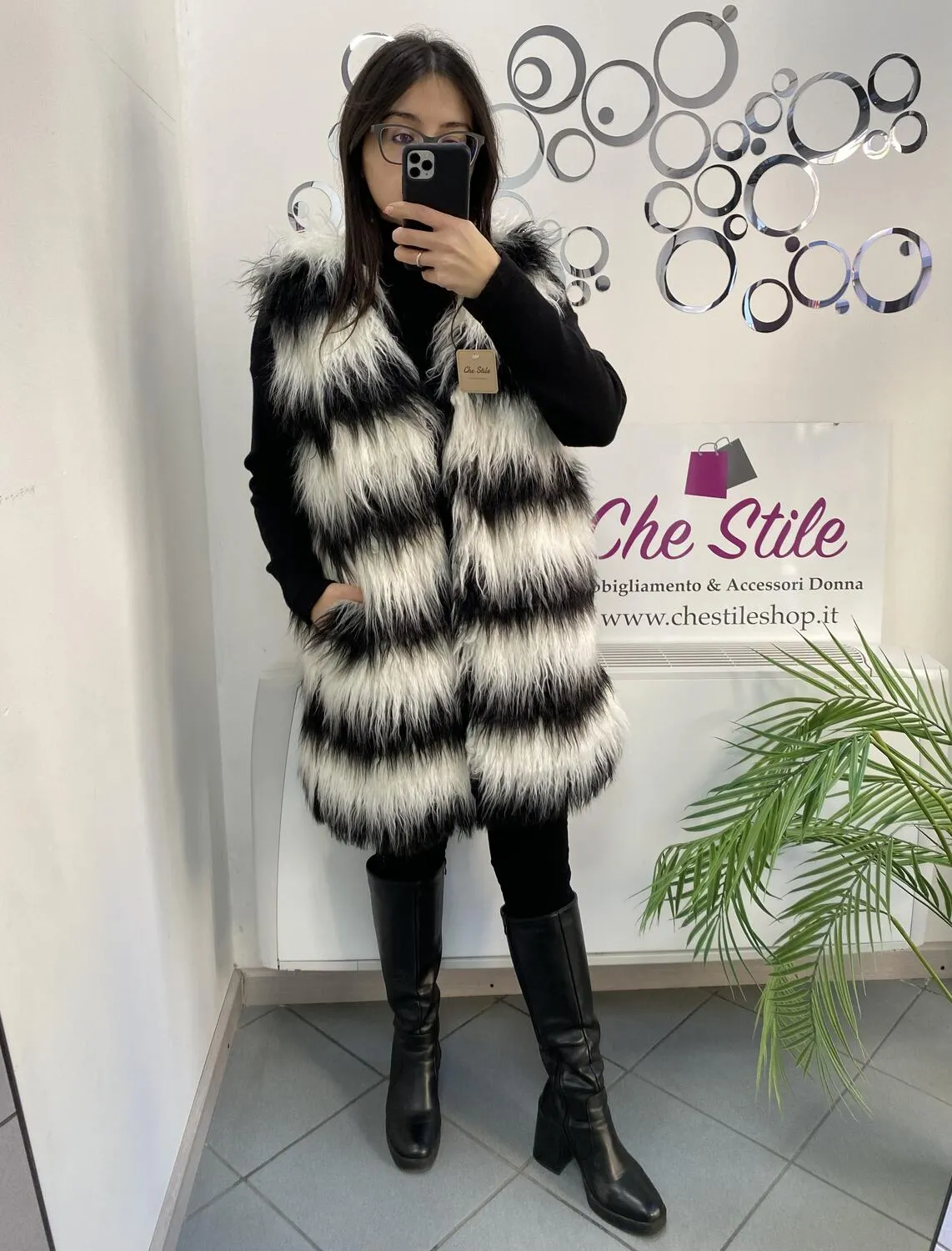 Gilet in eco pelliccia