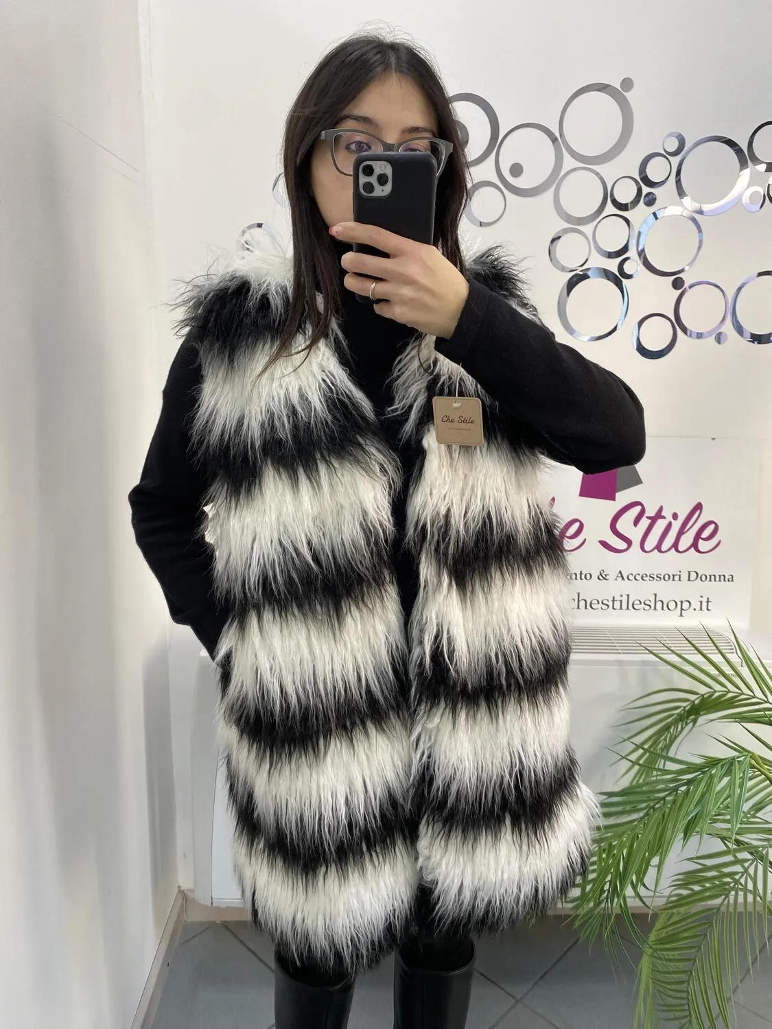 Gilet in eco pelliccia