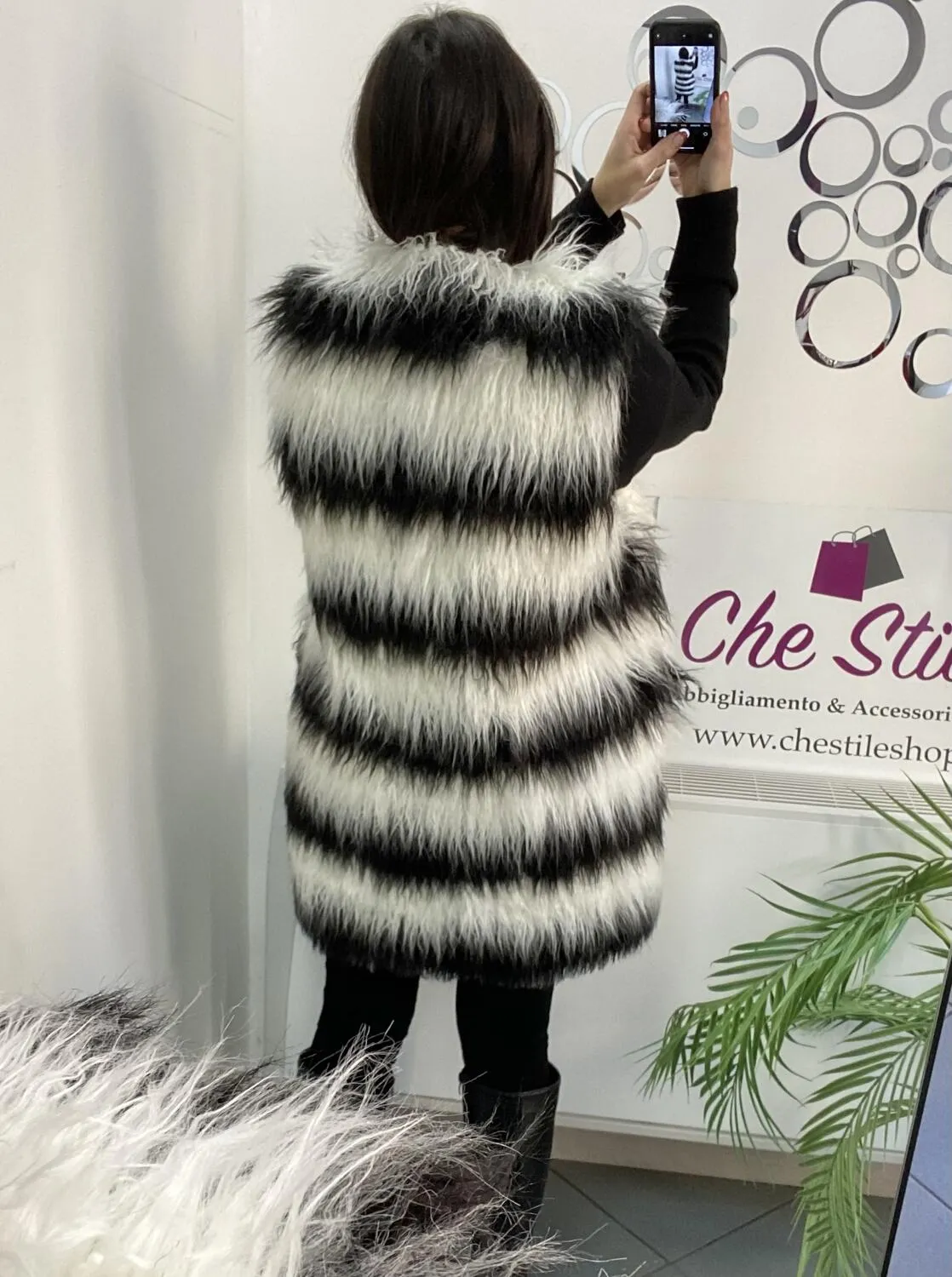 Gilet in eco pelliccia