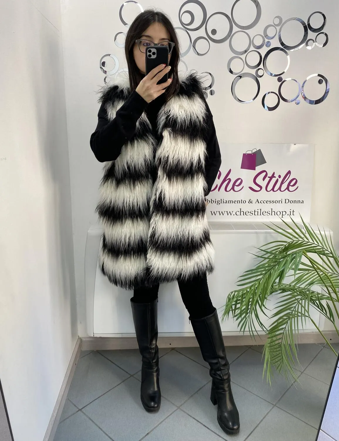 Gilet in eco pelliccia