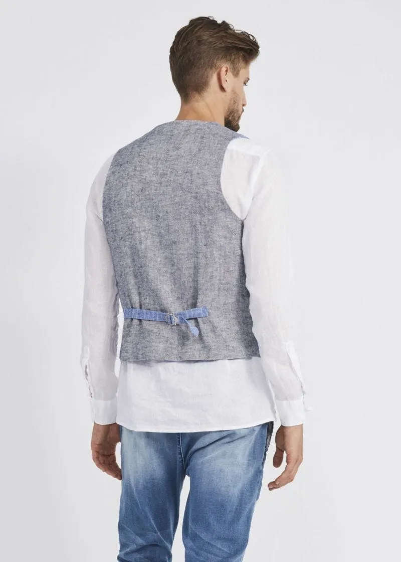 Gilet in lino e cotone