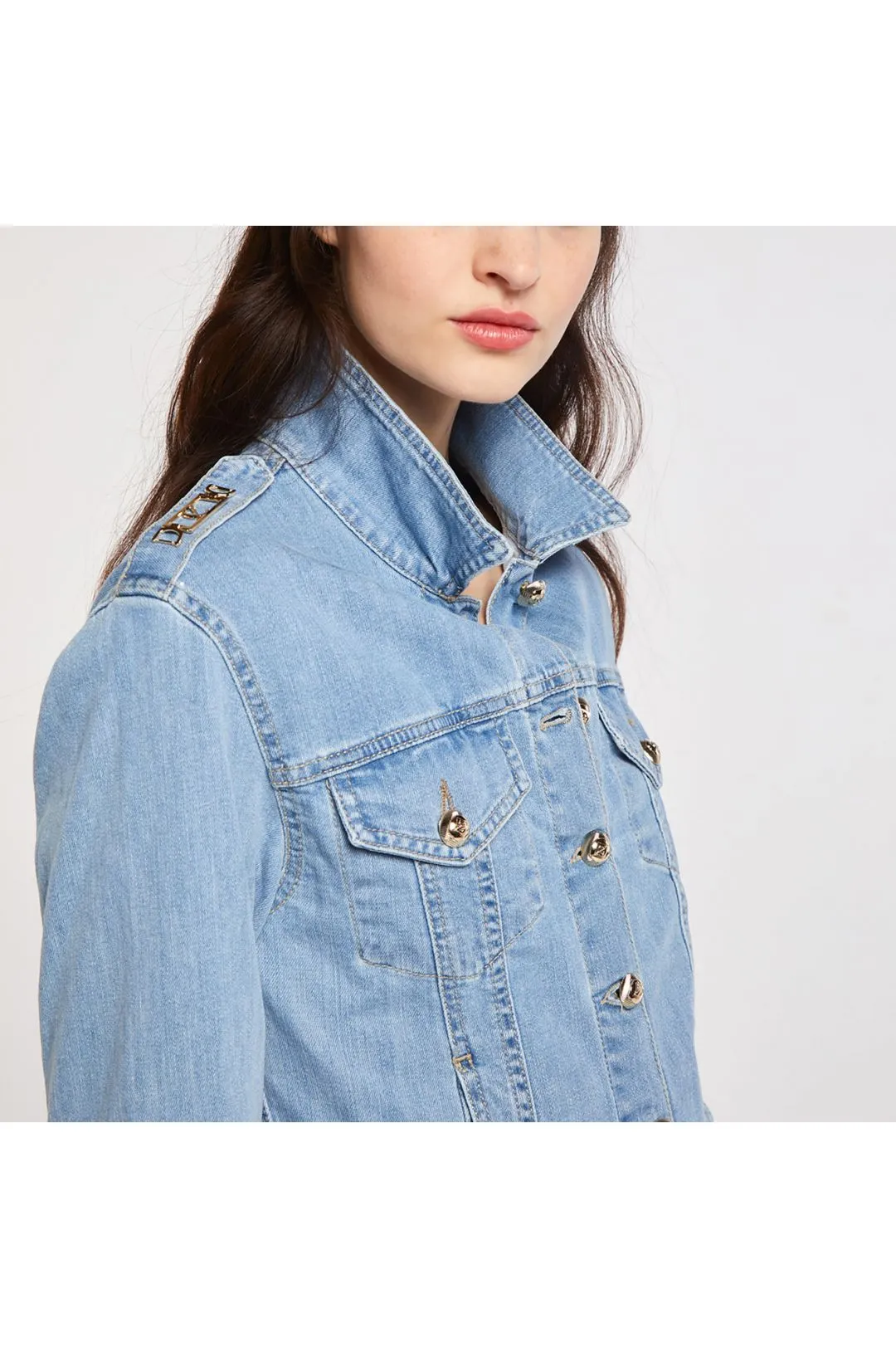 giubbotto di  jeans in tela comfort sky