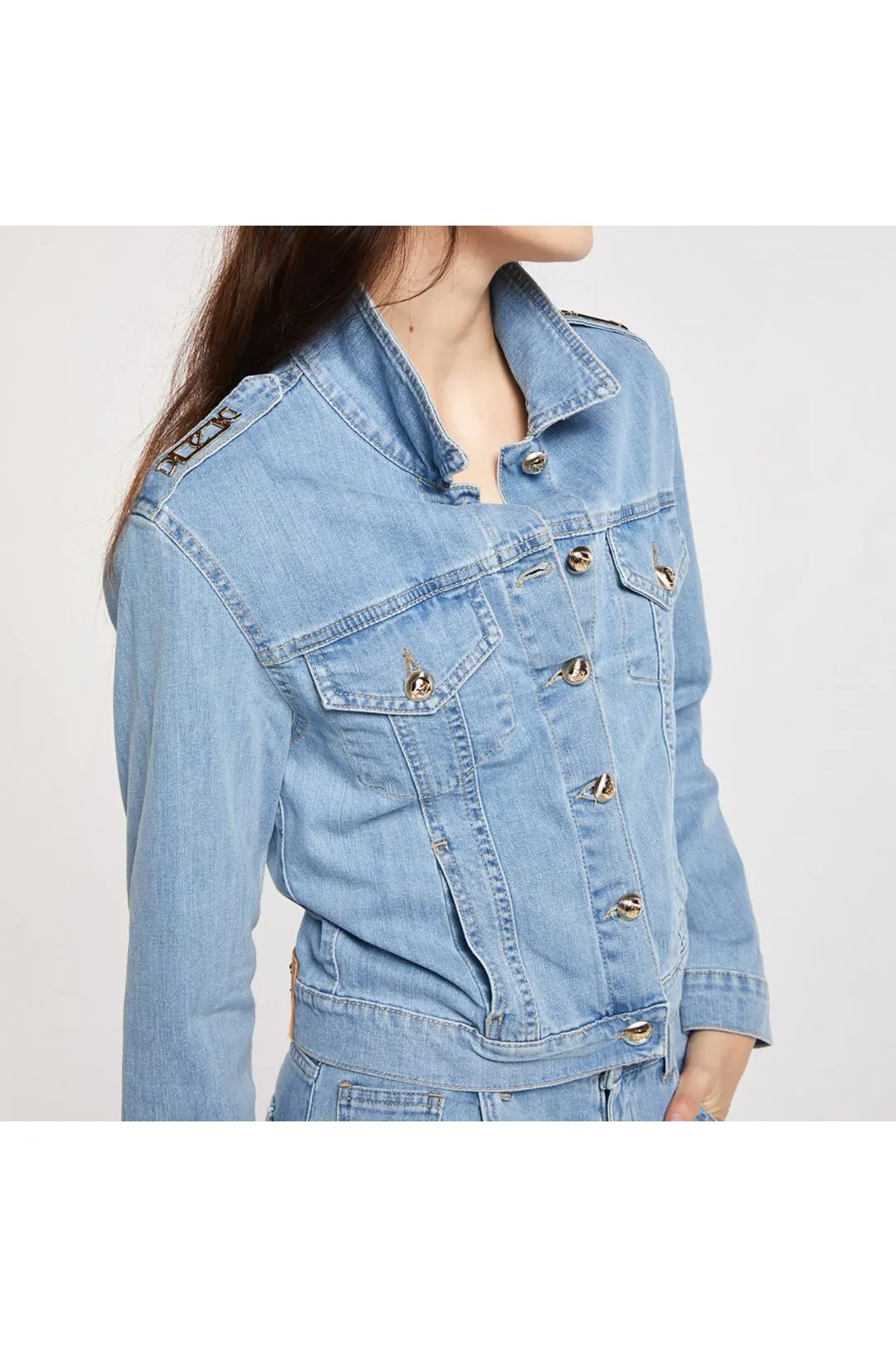 giubbotto di  jeans in tela comfort sky