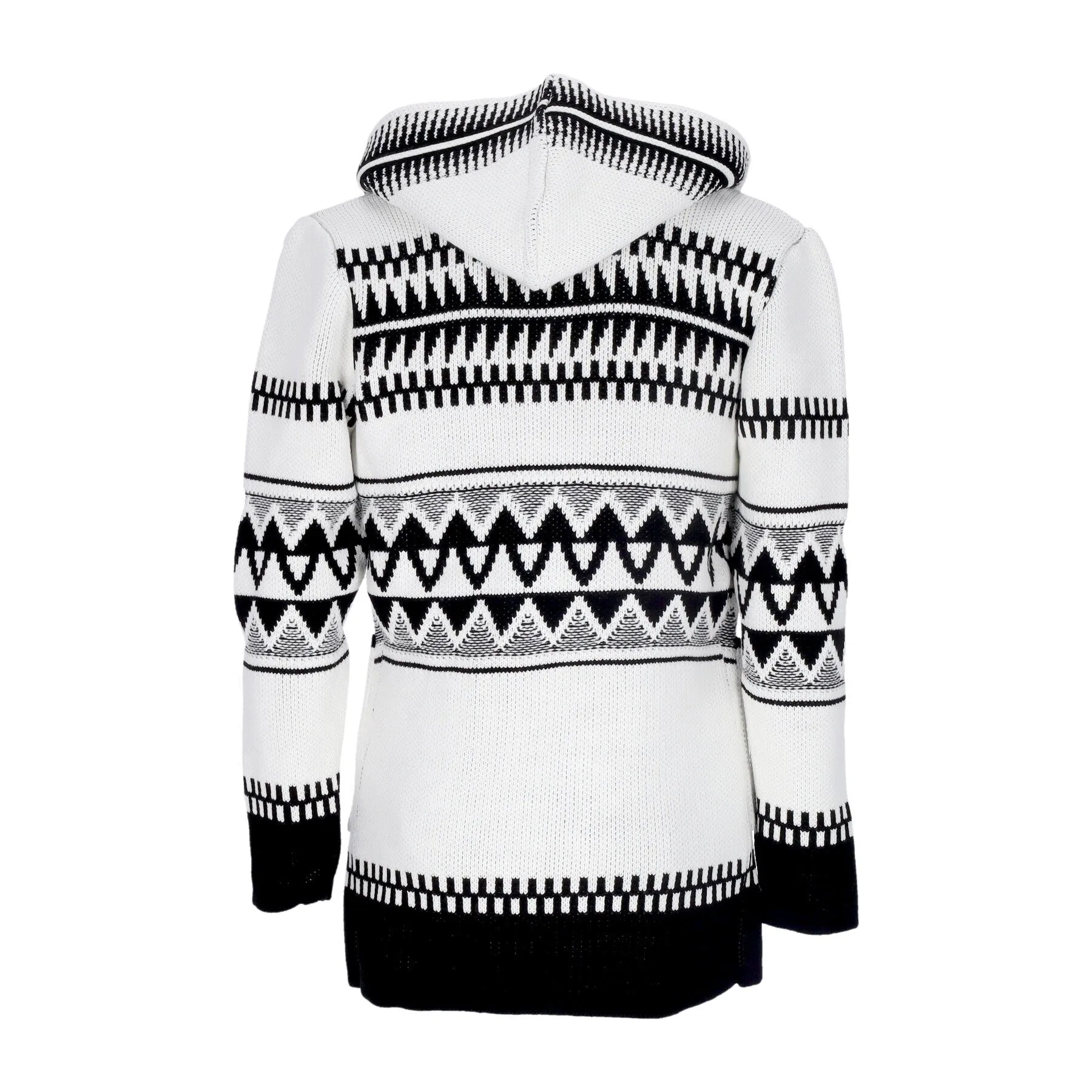 Giubbotto Uomo Hooded L/s Cardigan White/black