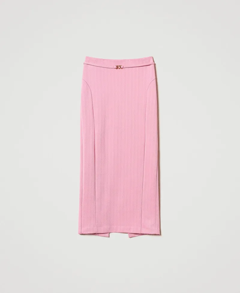 Gonna in tessuto scuba jacquard