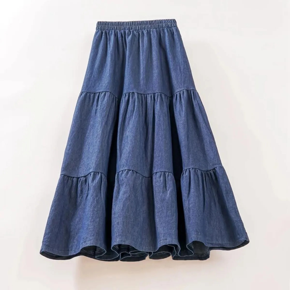 Gonna jeans Donna 2023 Gonna midi in denim delle nuove donne Gonna jeans a vita alta Gonna vintage A Line Patchwork Gonna a stra