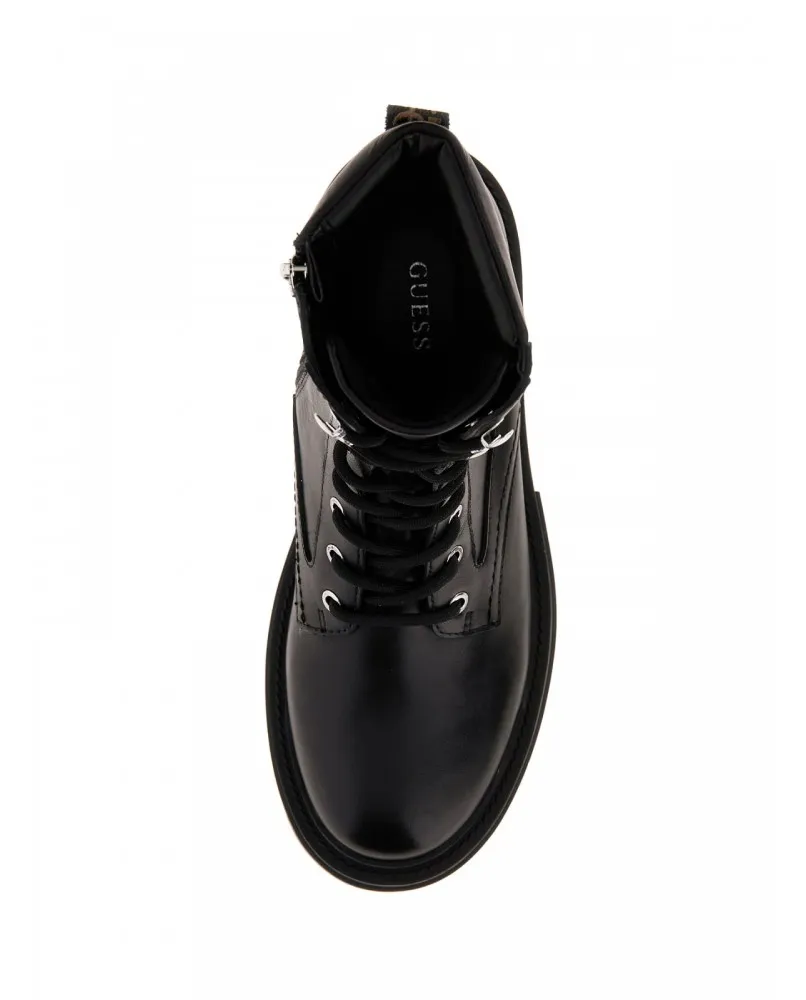 GUESS FL7OTTELE10 stivaletti biker anfibi rock pelle nero