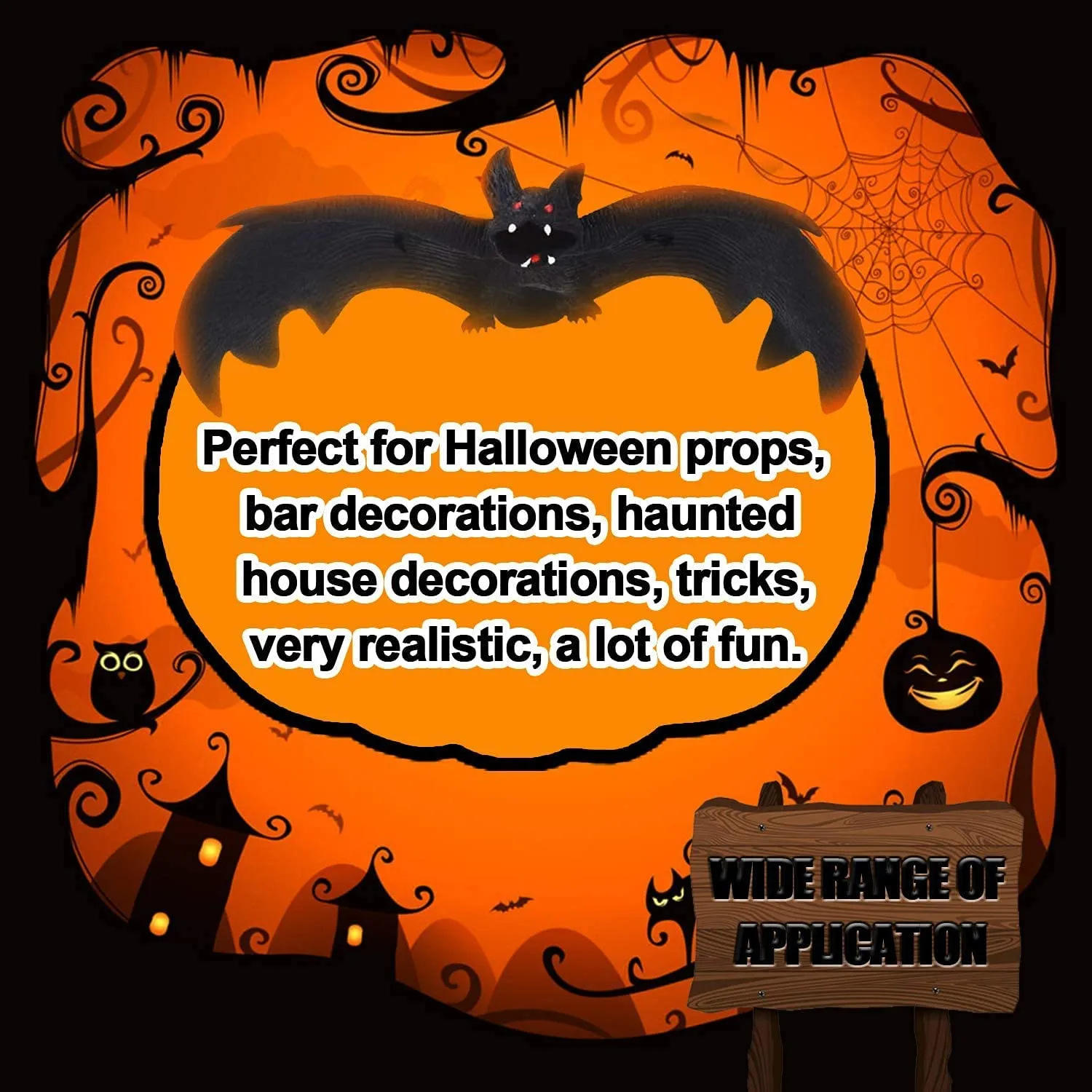 Halloween Pipistrelli, 5 Pezzi Pipistrello Decorazioni, Pipistrelli da Appendere, Pipistrelli spettrali Decorazione, Pipistrelli