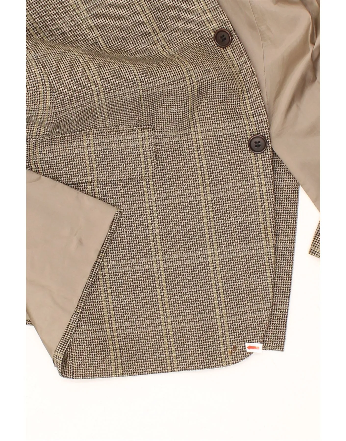 HUGO BOSS Mens 3 Button Blazer Jacket UK 40 Large Grey Houndstooth Wool