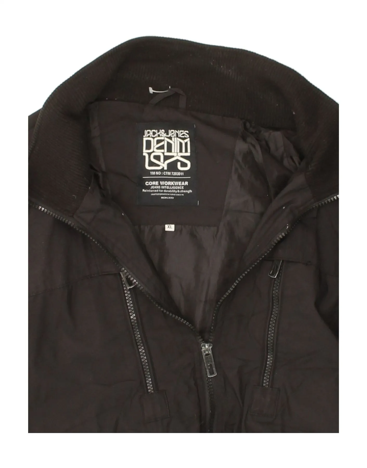 JACK & JONES Mens Bomber Jacket UK 42 XL Black