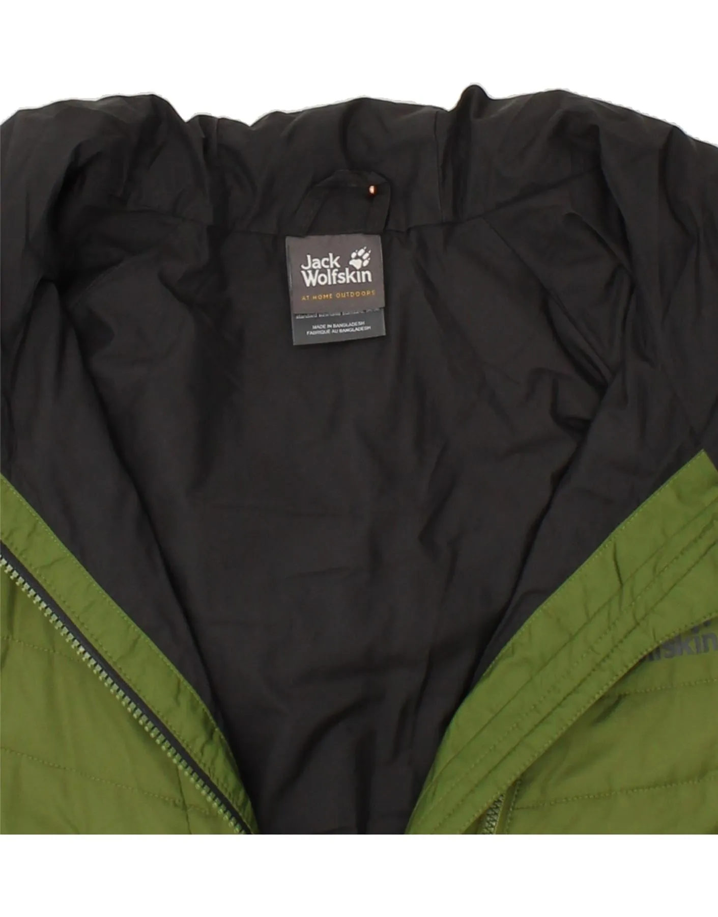 JACK WOLFSKIN Mens Hooded Padded Jacket UK 44/46 XL Green Polyester