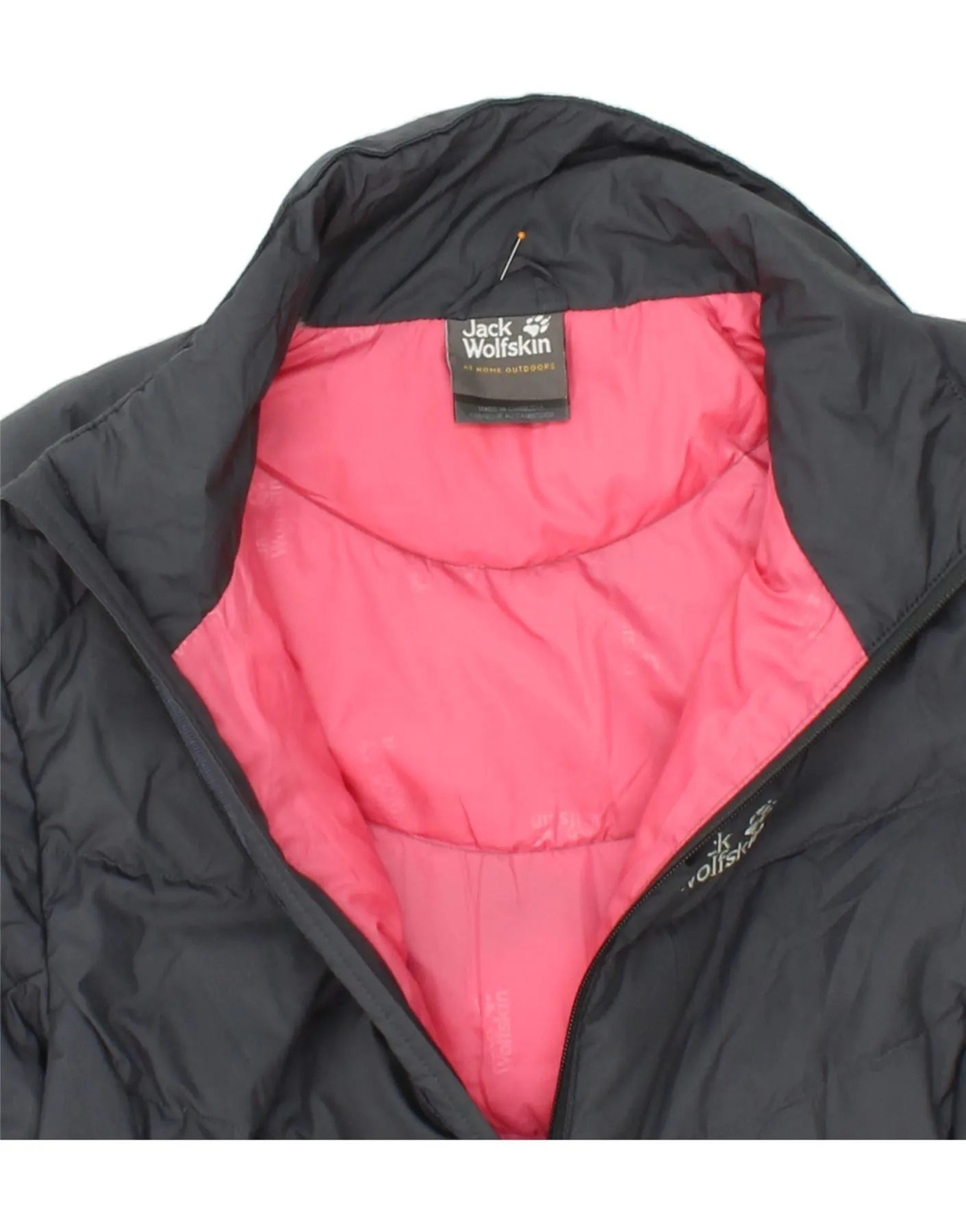 JACK WOLFSKIN Womens Padded Jacket UK 8/10 Small Grey Polyester
