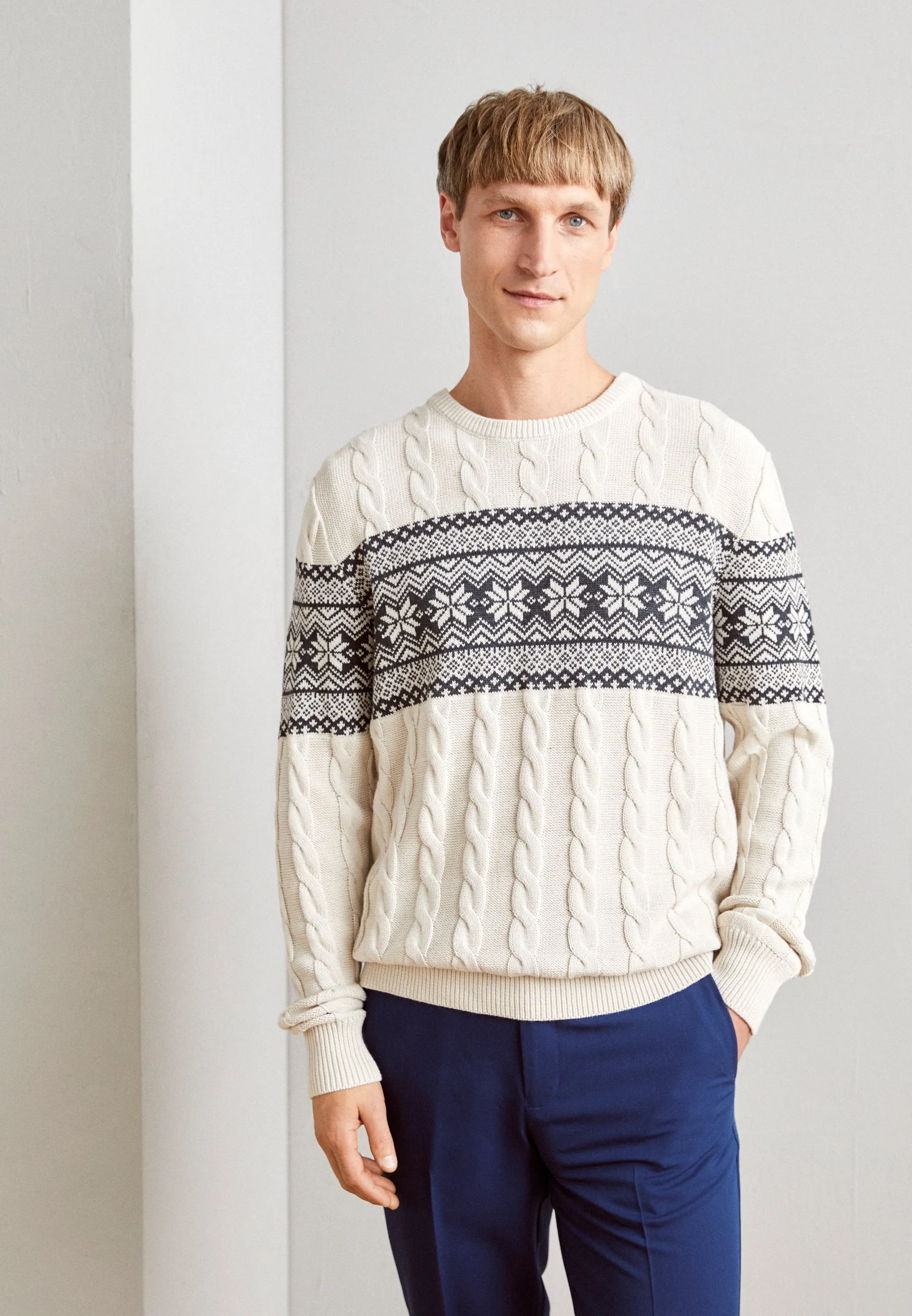 JAQUARD CABLE ONECK - Maglione