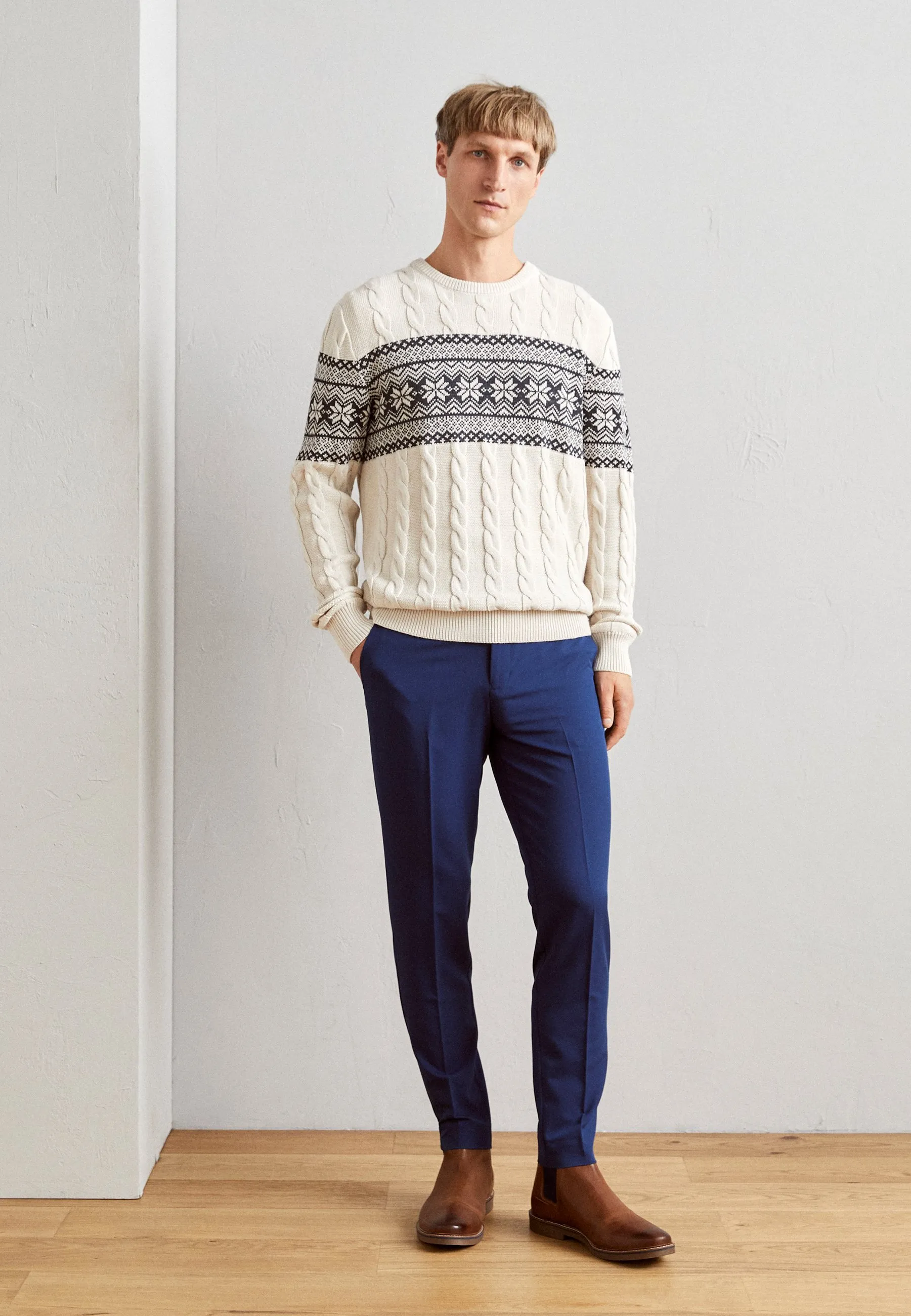JAQUARD CABLE ONECK - Maglione
