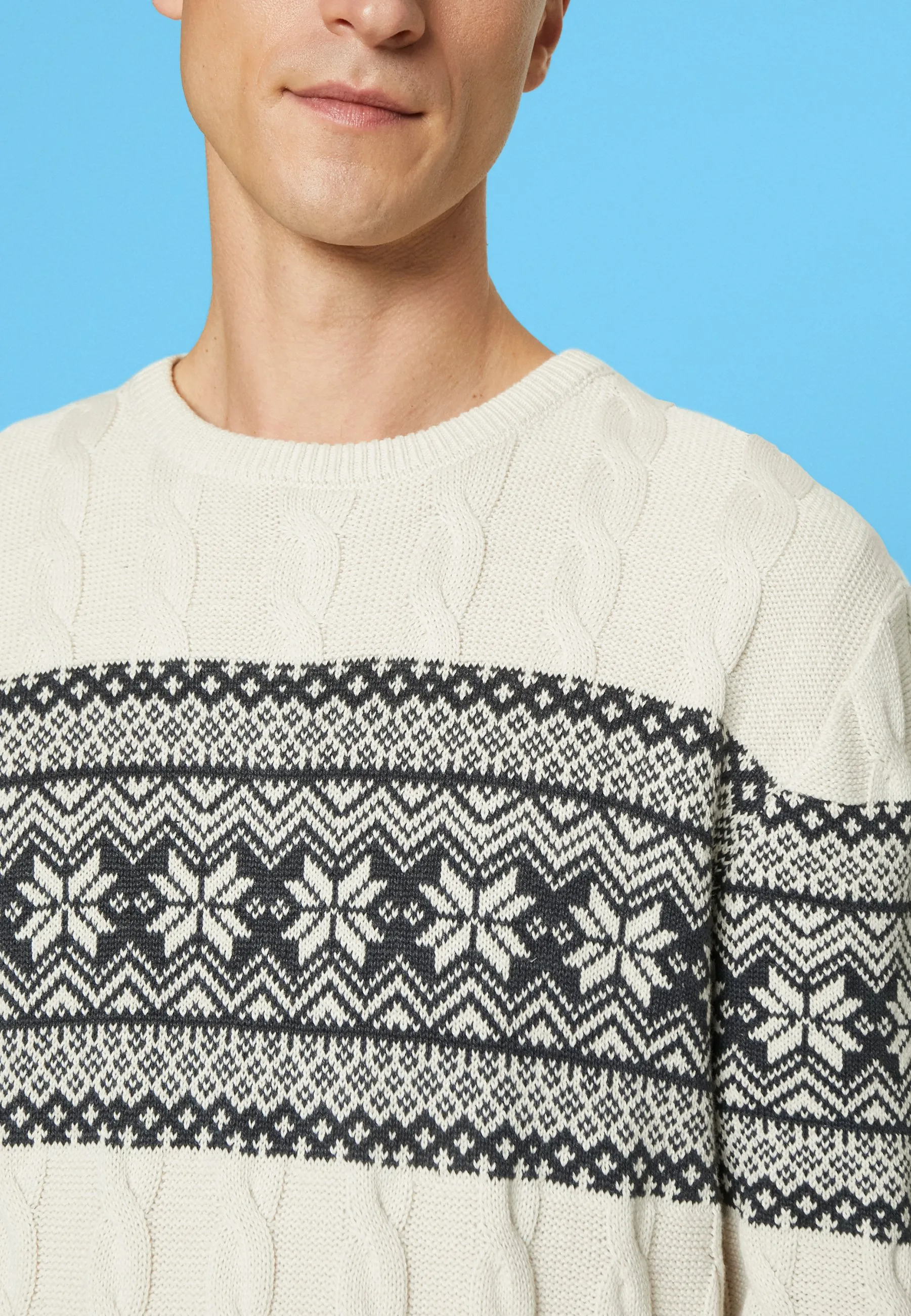 JAQUARD CABLE ONECK - Maglione