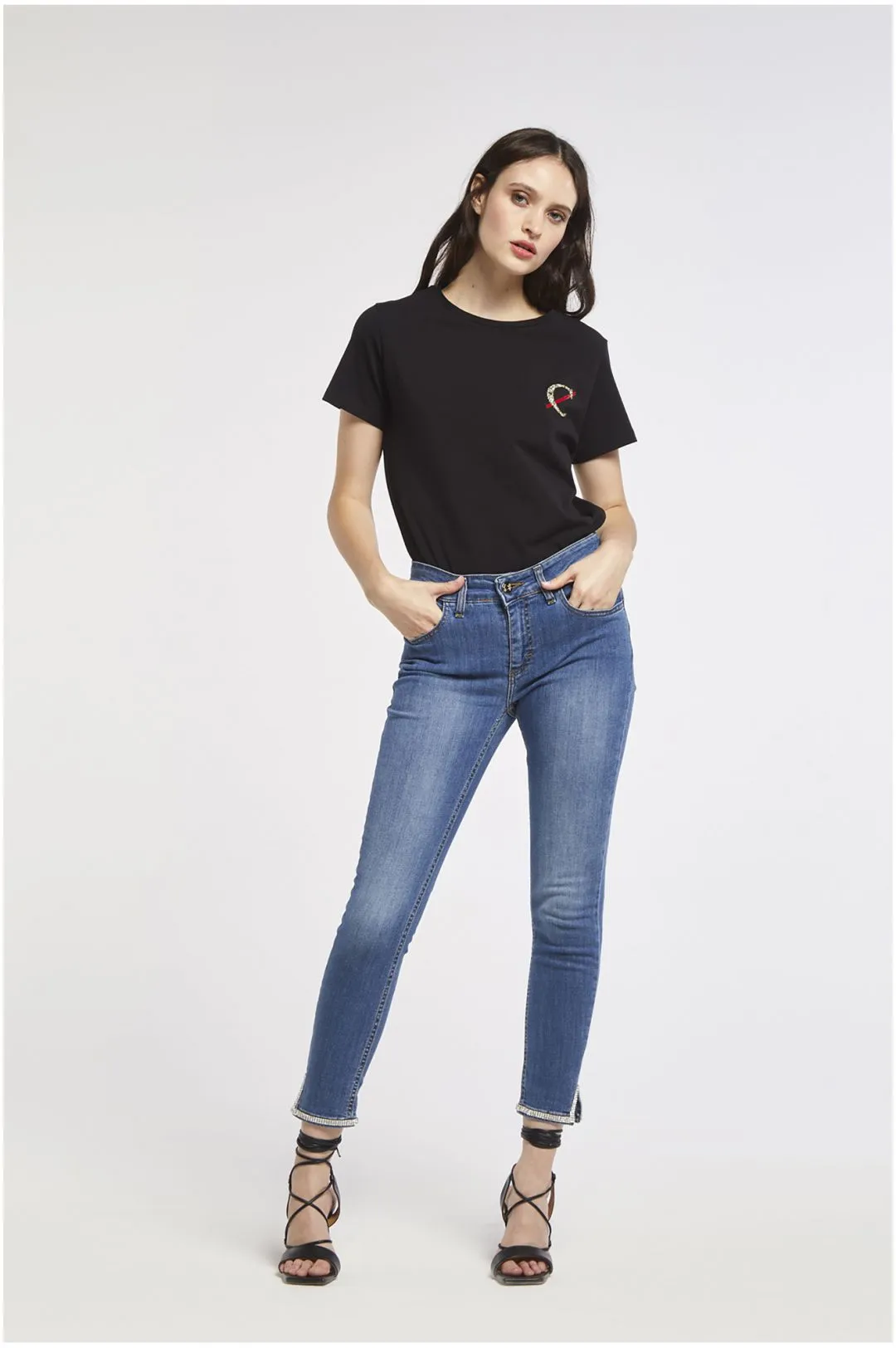 jeans brigitte skinny in tela superstretch blu medio