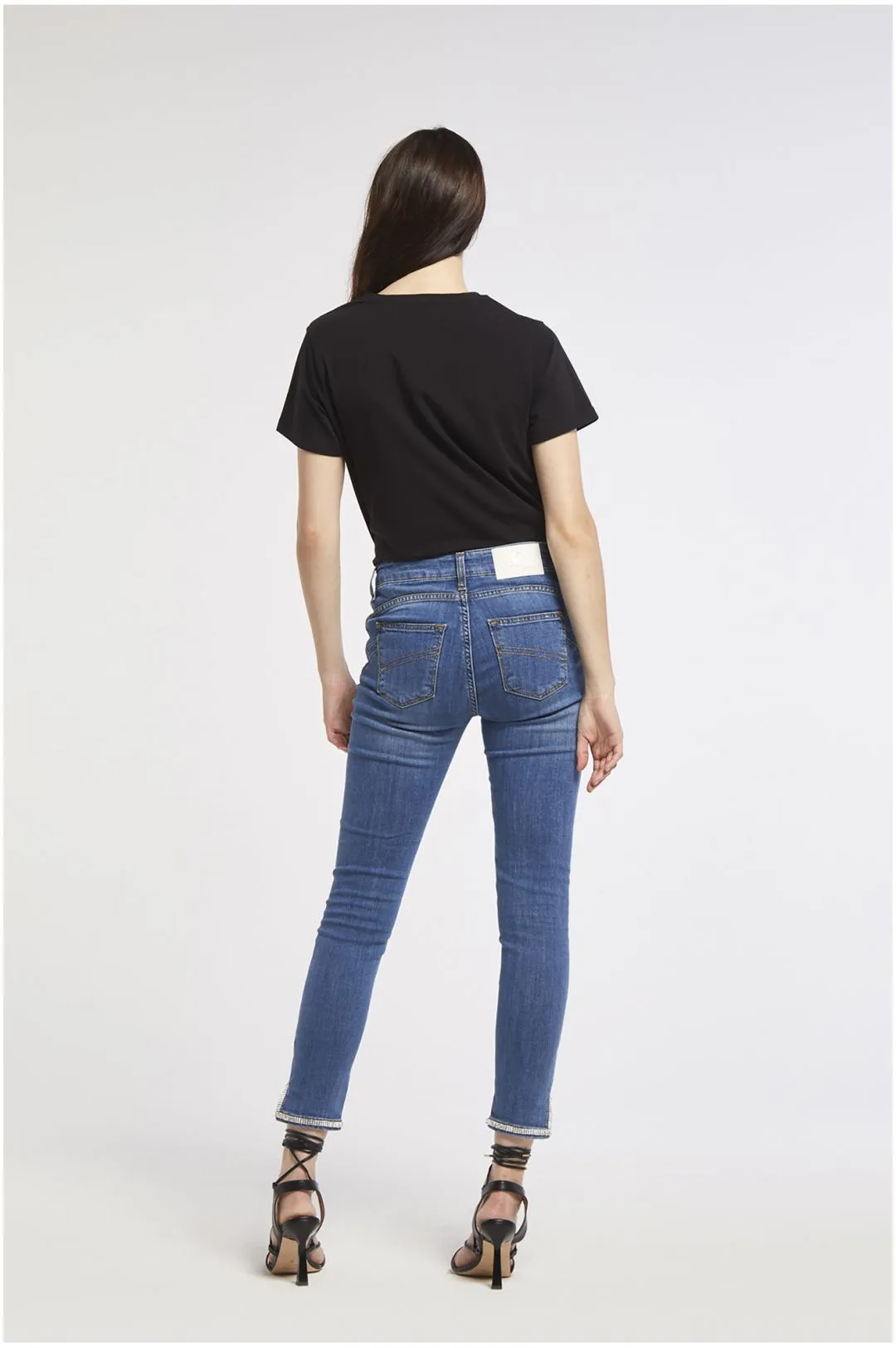 jeans brigitte skinny in tela superstretch blu medio