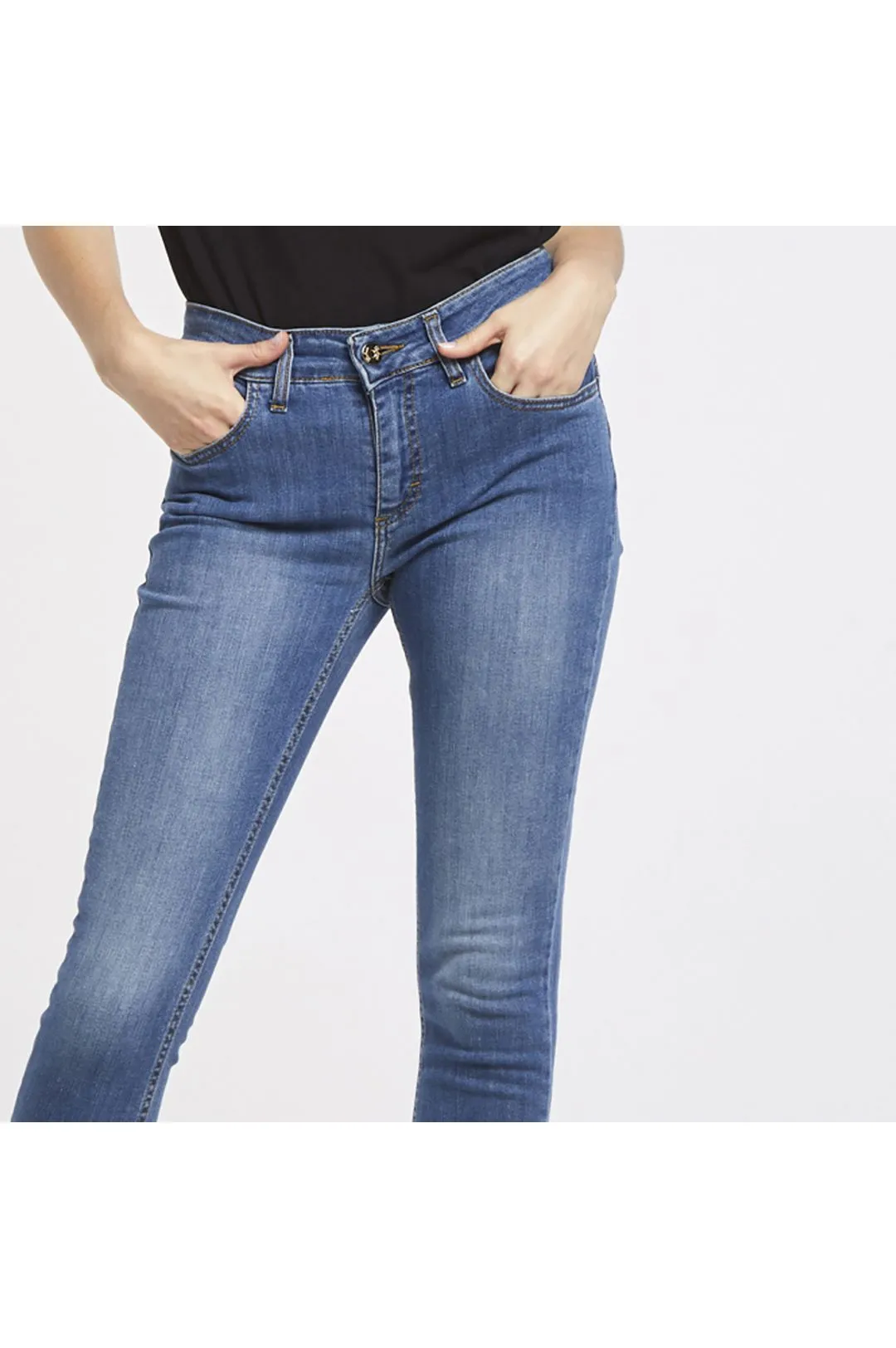 jeans brigitte skinny in tela superstretch blu medio