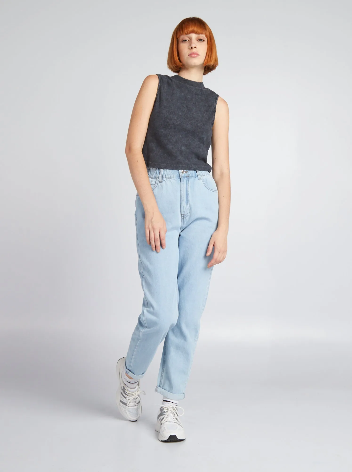 Jeans paperbag - blu