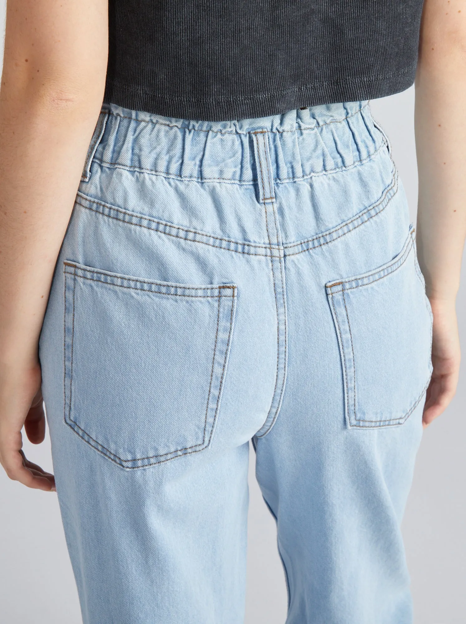 Jeans paperbag - blu