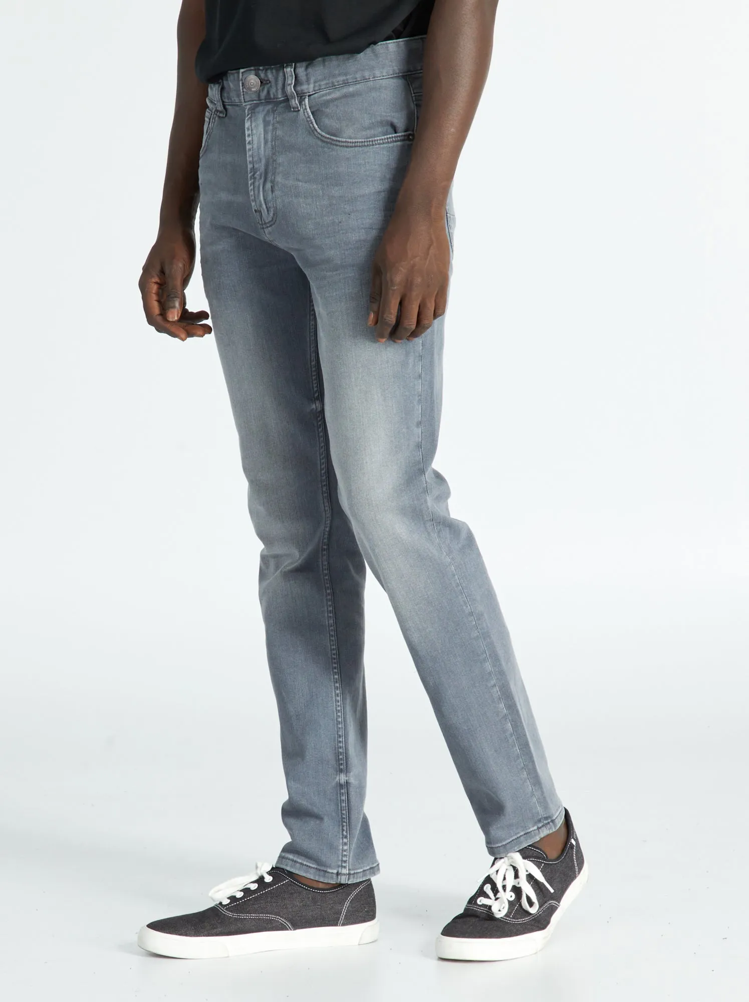 Jeans slim - L32 - GRIGIO
