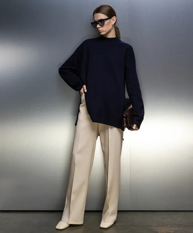 Jil Sander Maglione blu realizzato in lana J02GP0151J14506
